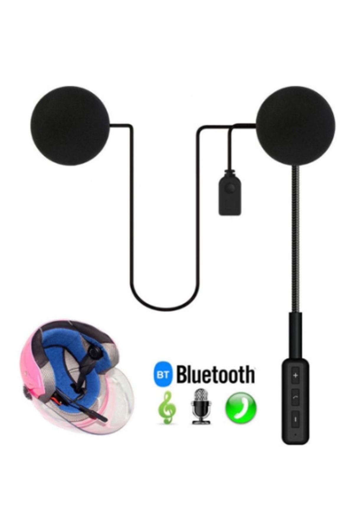 Bluetooth 5.0 Şarj Edilebilir Eller Serbest Motosiklet Kulaklık Kask Kulaklık