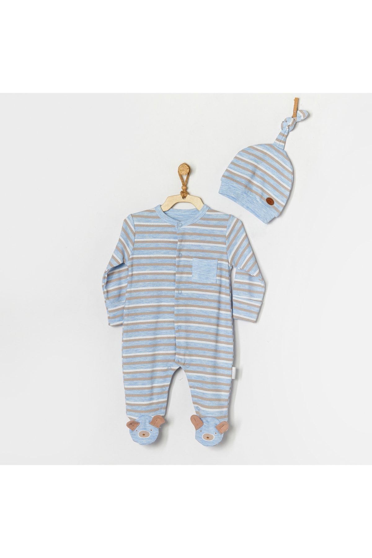 Ac22333 Bebek Tulum Takım Romper Hat Set Tiny Bear&amp;friends