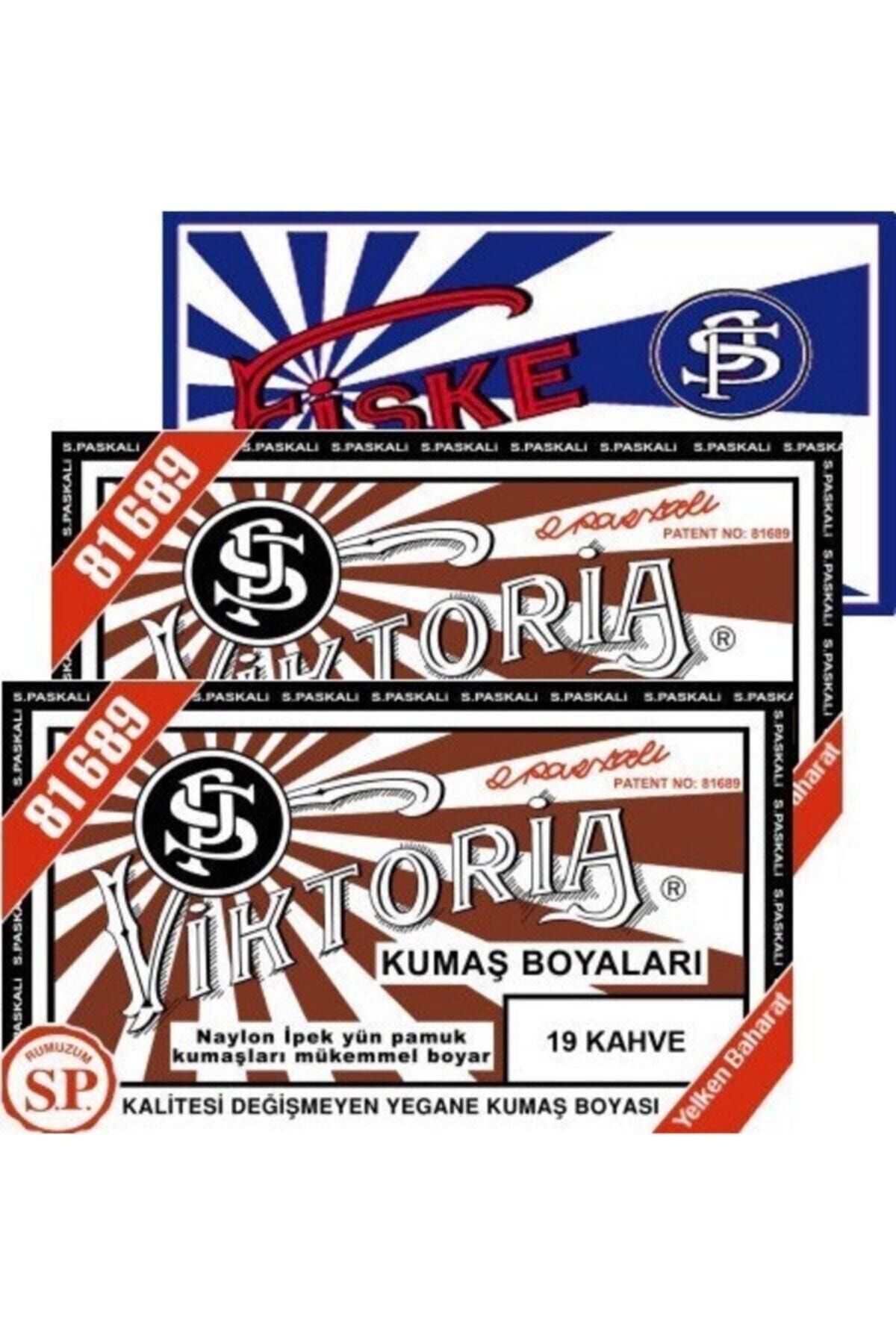 Kahverengi 2 Paket +Fiske Sabitleme 1 Paket Kumaş Boyası