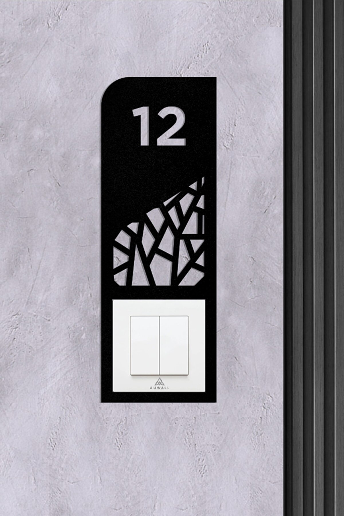 Dekoratif Daire Kapı Numarası Zil Priz Çerçevesi