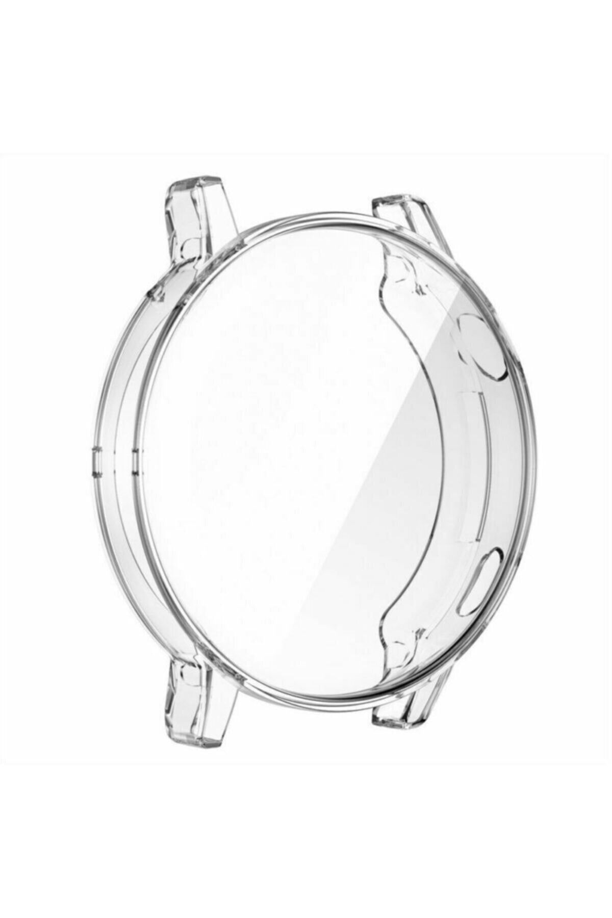 Huawei Watch Gt3 42mm Uyumlu Önü Kapalı Silikon Ekran Ve Kasa Koruyucu Kılıf