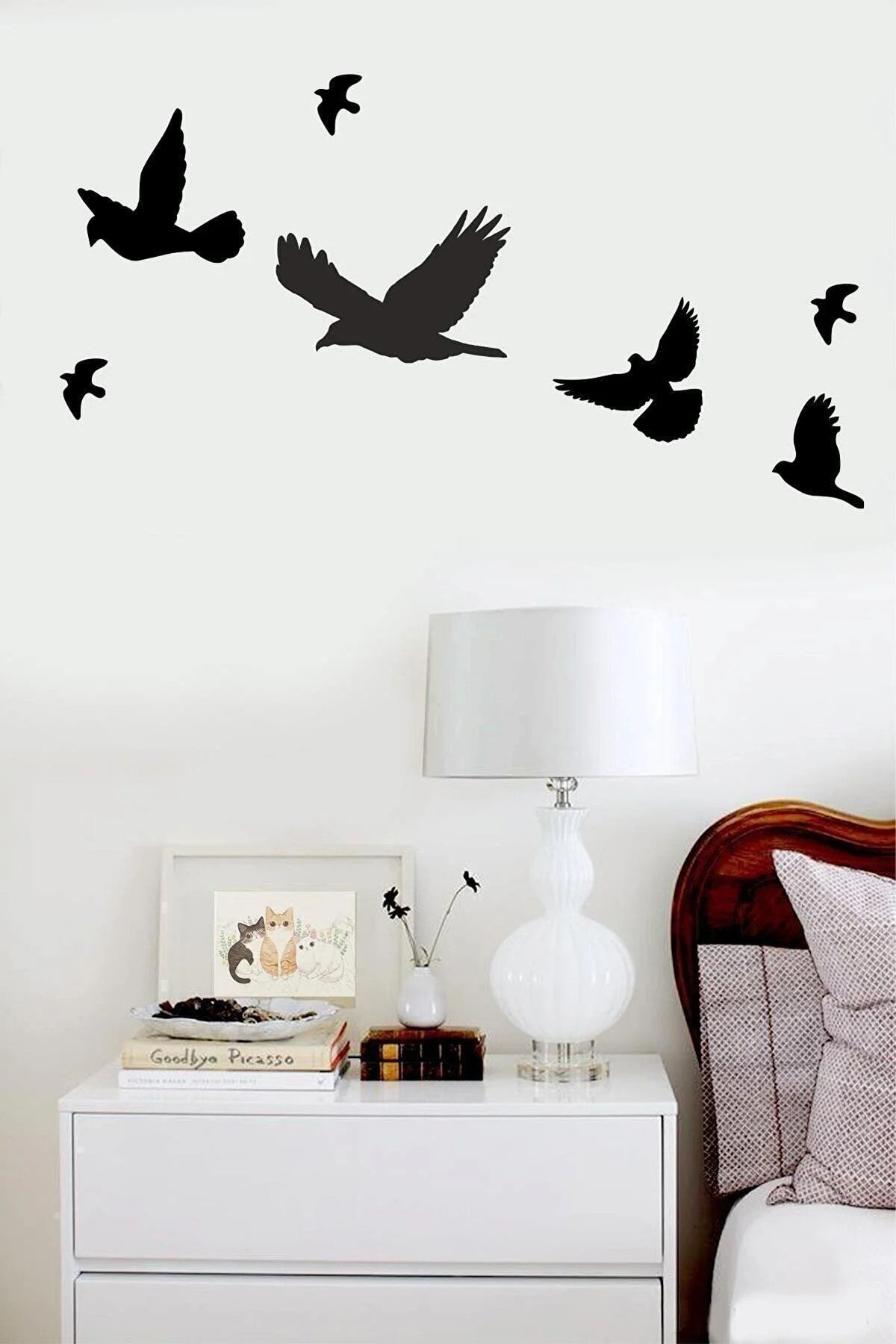 Ahşap Dekoratif Kuş 7 Adet Set