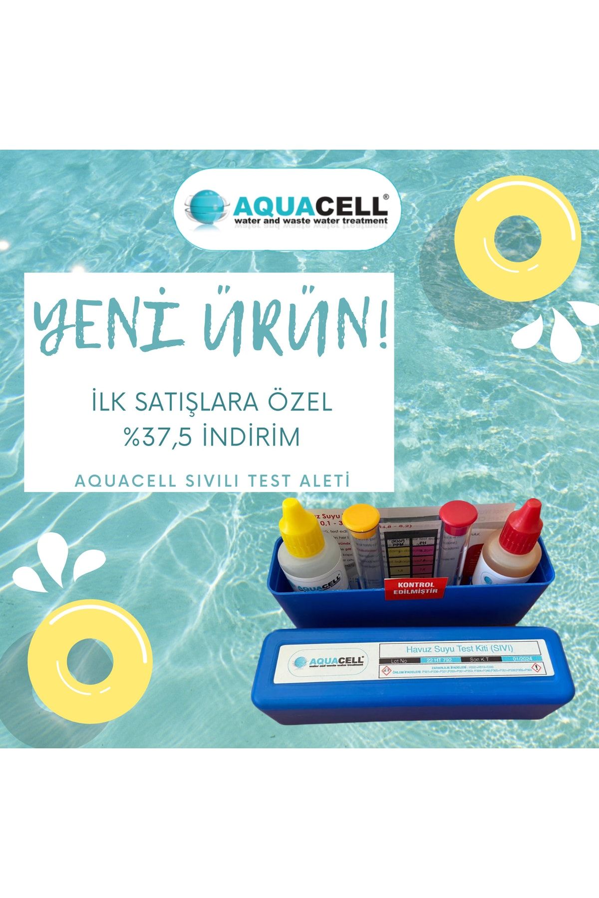 Havuz Suyu Test Kiti (klor - Ph) Sıvılı Ölçüm Aleti