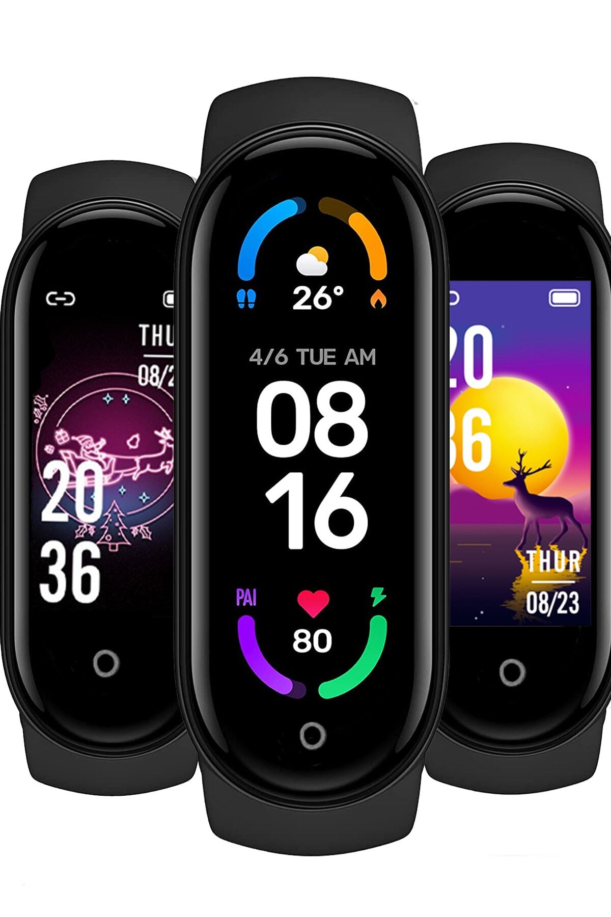 Band 4 Akıllı Bileklik En Yeni Versiyon Su Geçirmez Tansiyon Ve Nabız Ölçer Global Versiyon