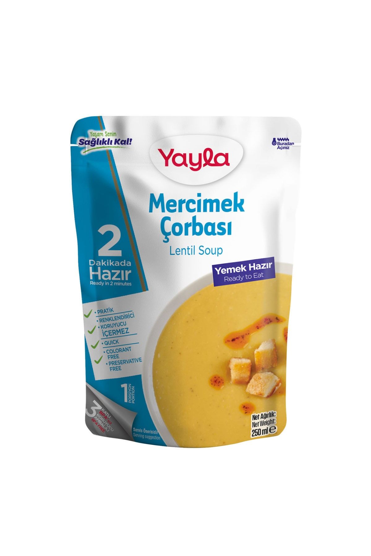 Yemek Hazır Mercimek Çorbası 250 gr