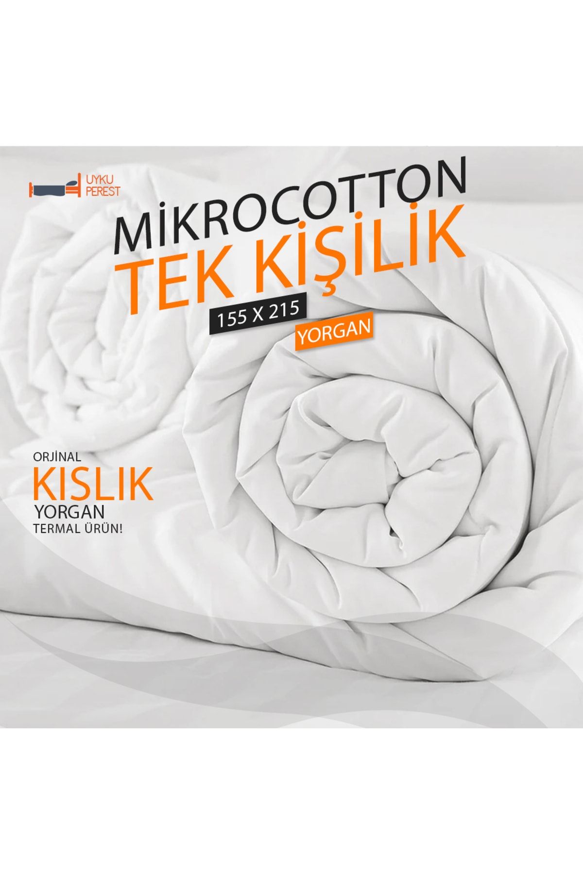 Tek Kişilik Termal Kışlık 155x215 Poli Pamuk - Yorgan Seti - Kışlık