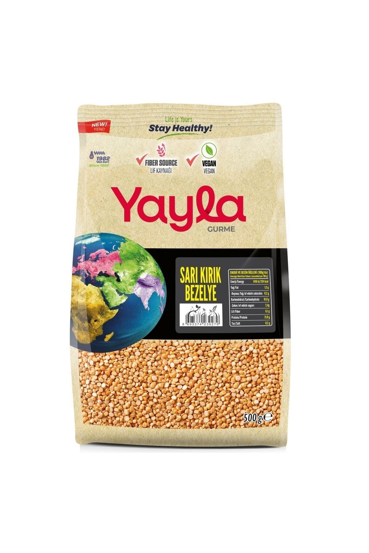 Gurme Sarı Kırık Bezelye 500 Gr