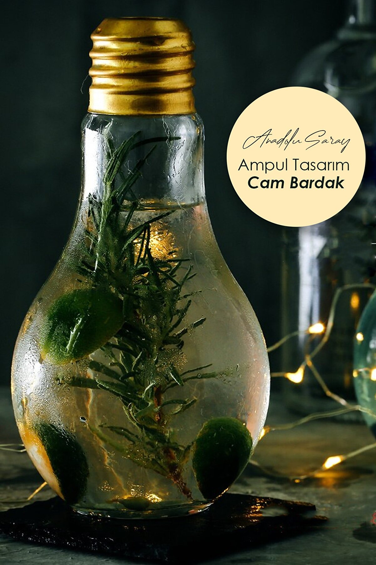 200 ml Ampul Tasarım Cam Bardak Trend Meyve Suyu Sunum Ve Tatlı Bardağı | Vazo - 1 Adet