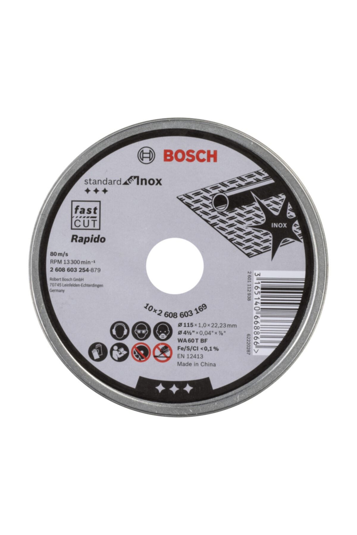 Yan Keski 115*1,0mm Standard For Inox Rapido 10'lu Aşındırıcı Disk 417Oseri