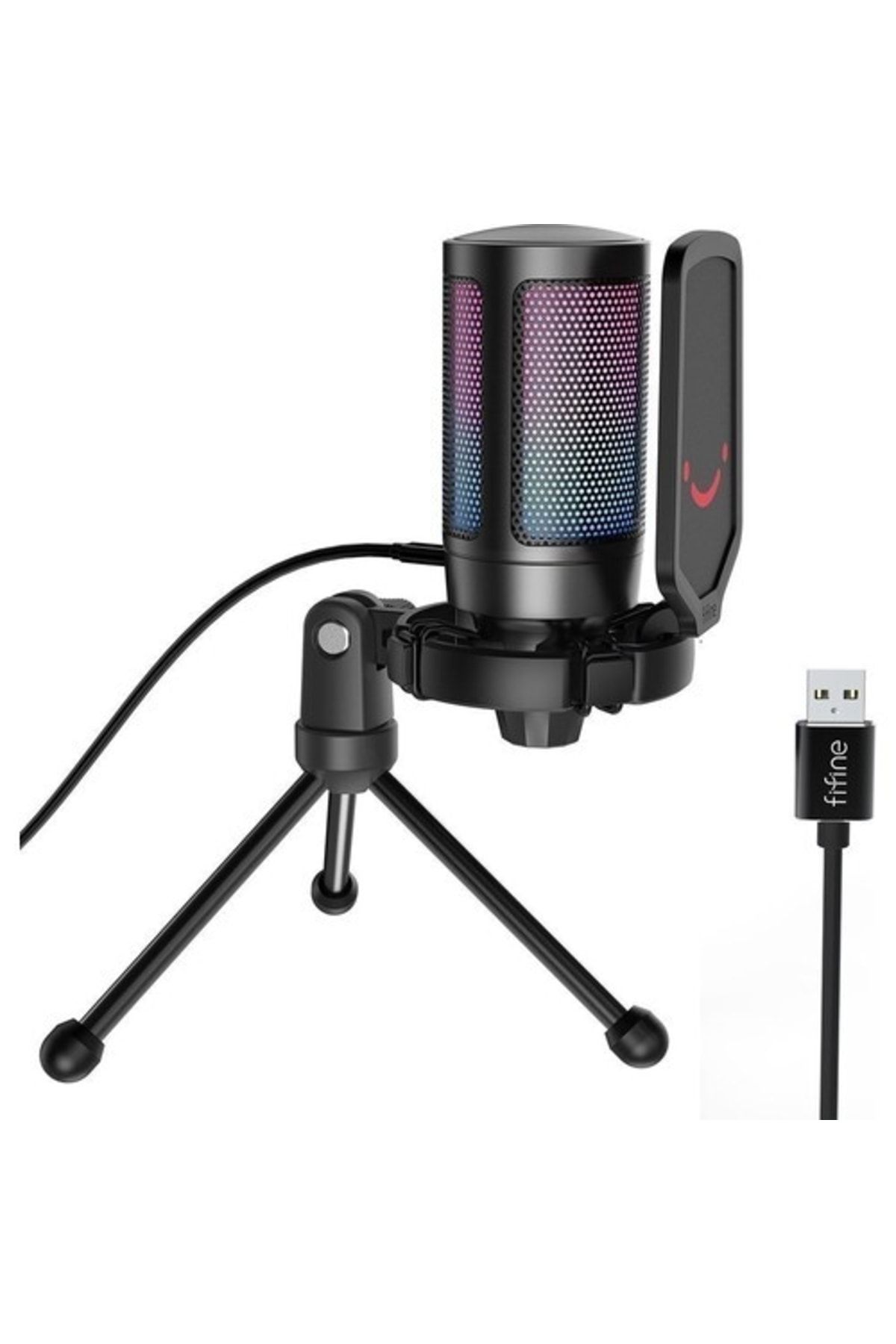 Ampligame A6v Yayıncı  Oyuncu  Podcast  Youtuber Rgb Usb Mikrofon