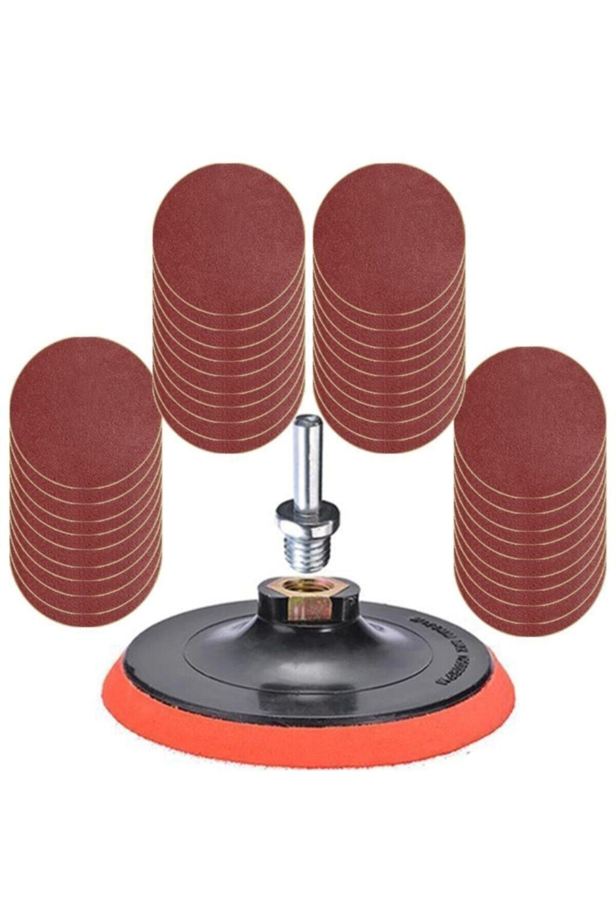 Cırt Zımpara Seti Spiral Taşlama Matkap Uyumlu 115mm 42 Parça