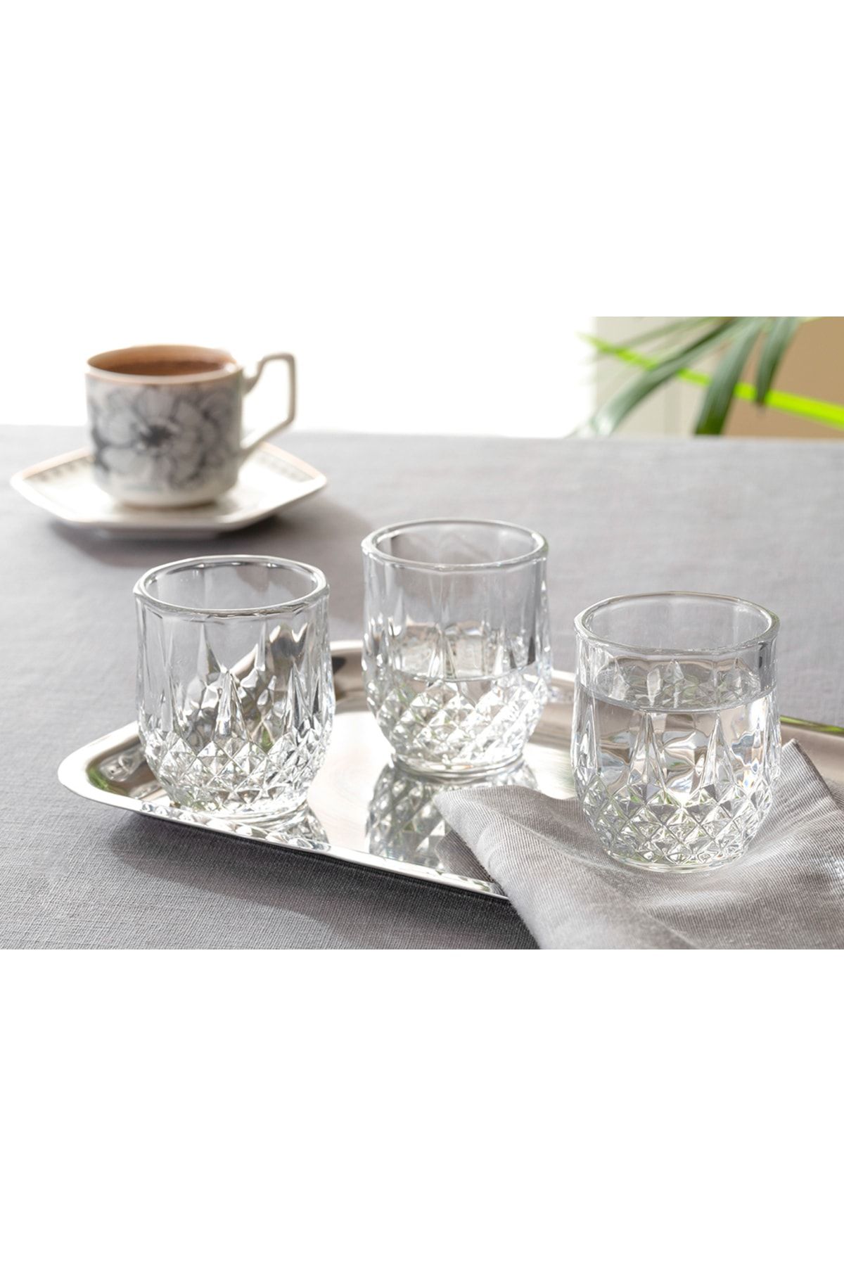 Rich Cam 6'lı Kahve Yanı Su Bardağı 90 Ml Şeffaf