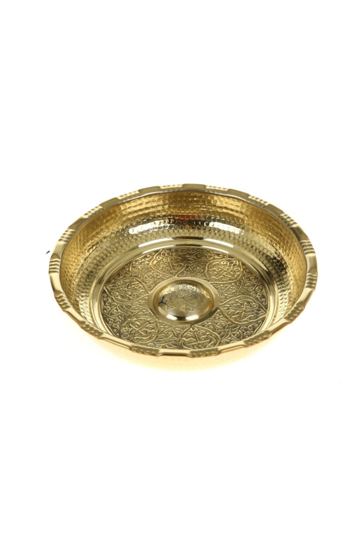 Kurnacı Bakır Hamam Tası 16cm Sarı