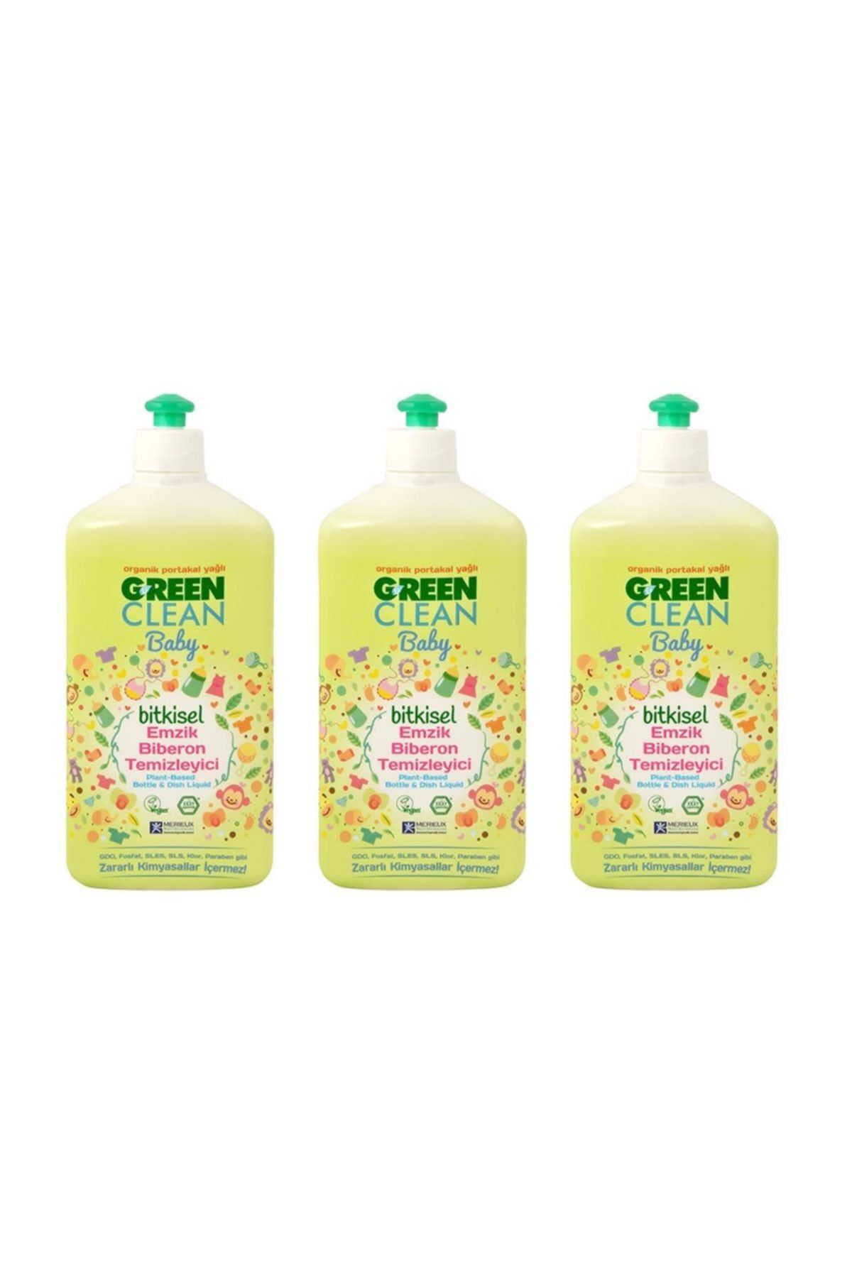 Organik Portakal Yağlı Baby Biberon Emzik Temizleyici 500 ml - 3'lü set