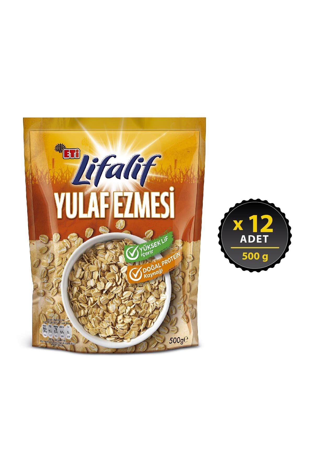 Lifalif Yulaf Ezmesi 500 gr X 12 Adet