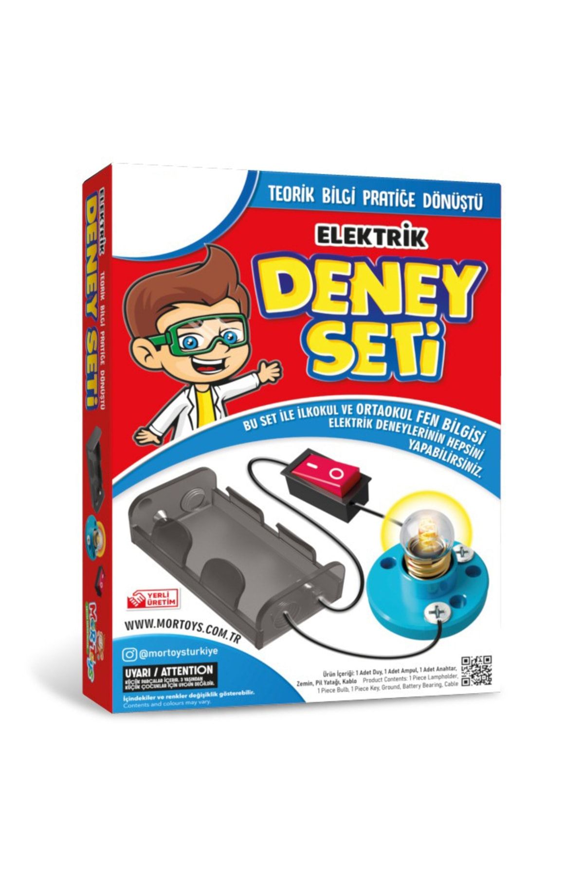 Elektrik Deney Seti Basit Elektrik Devresi Seti Iş Eğitimi Seti Ilkokullar Için