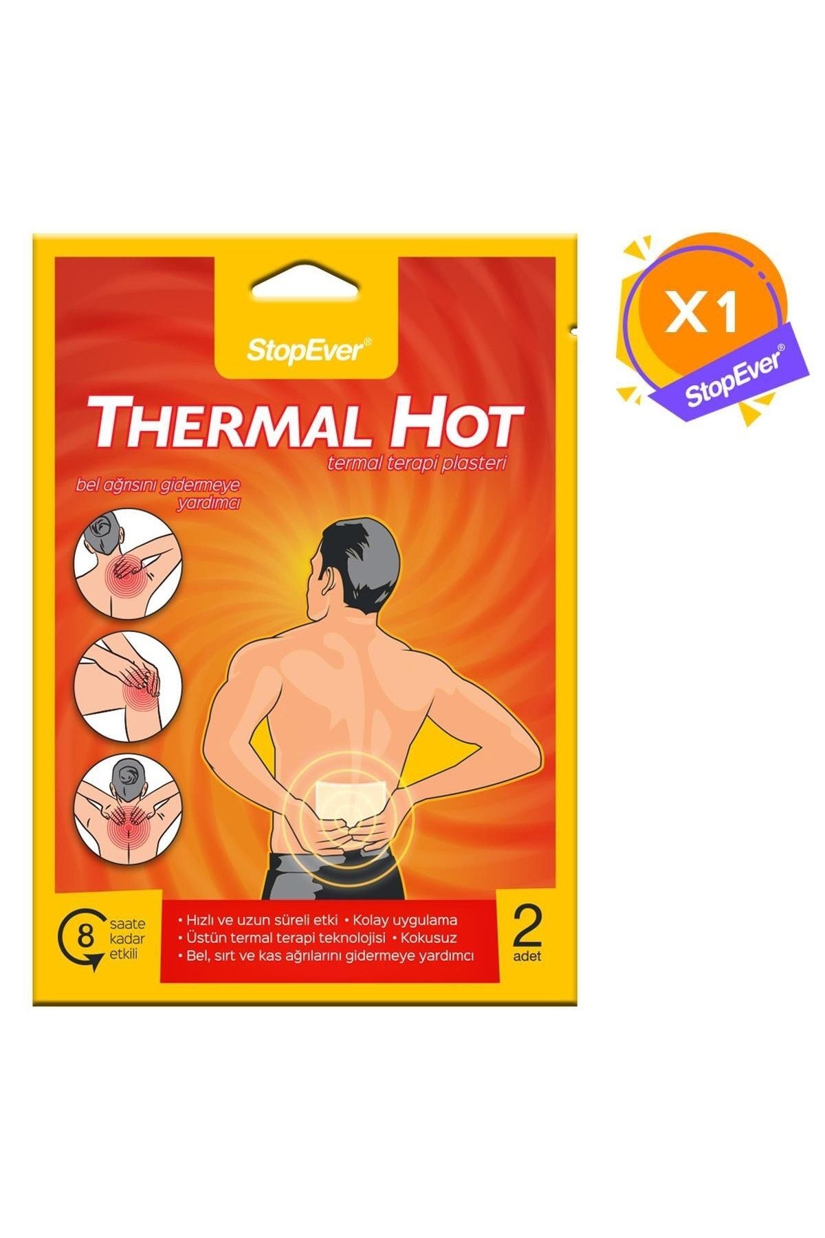 Thermal Hot Sıcak Terapi Flasteri - 1x2 Adet