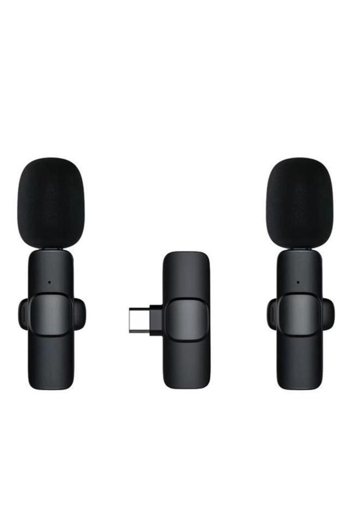 2 Adet Kablosuz Yaka Mikrofonu Typ-c 2'li Mini Mikrofon K9
