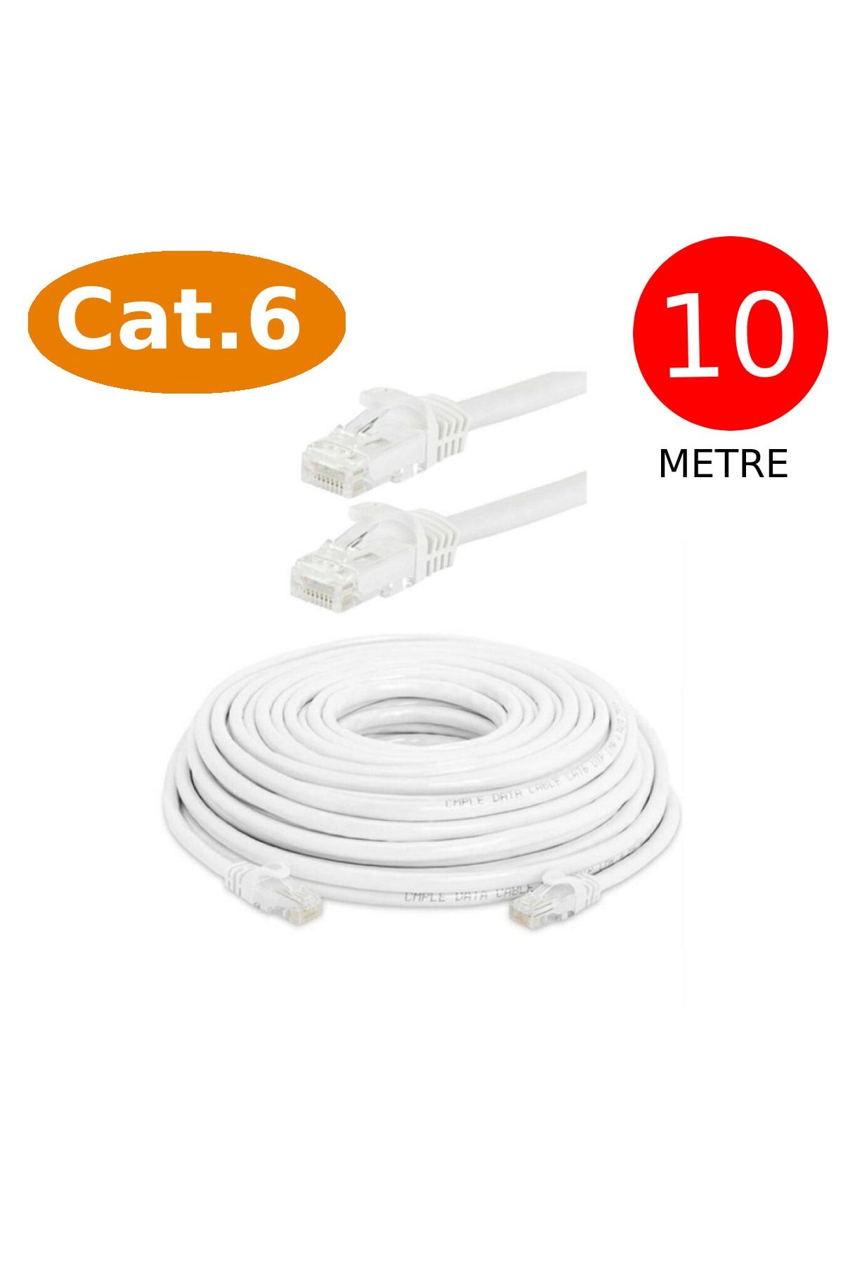 Cat6 Network Internet Ethernet Bilgisayar Kablosu Rj45 - Rj45 10 Metre Patch Kablo