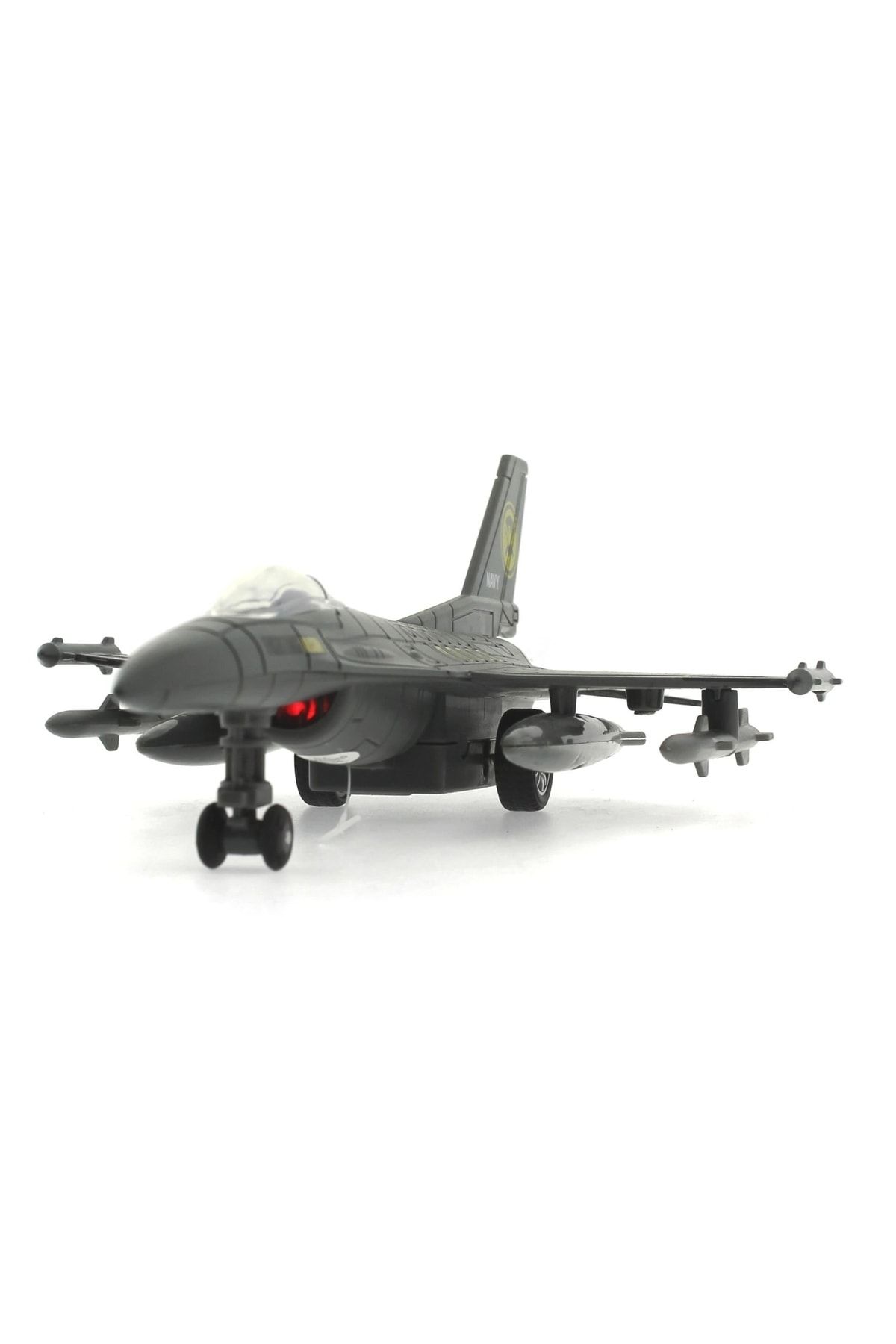 Çek Bırak Metal F-16 Benzeri Gri Savaş Uçağı Sesli Işıklı