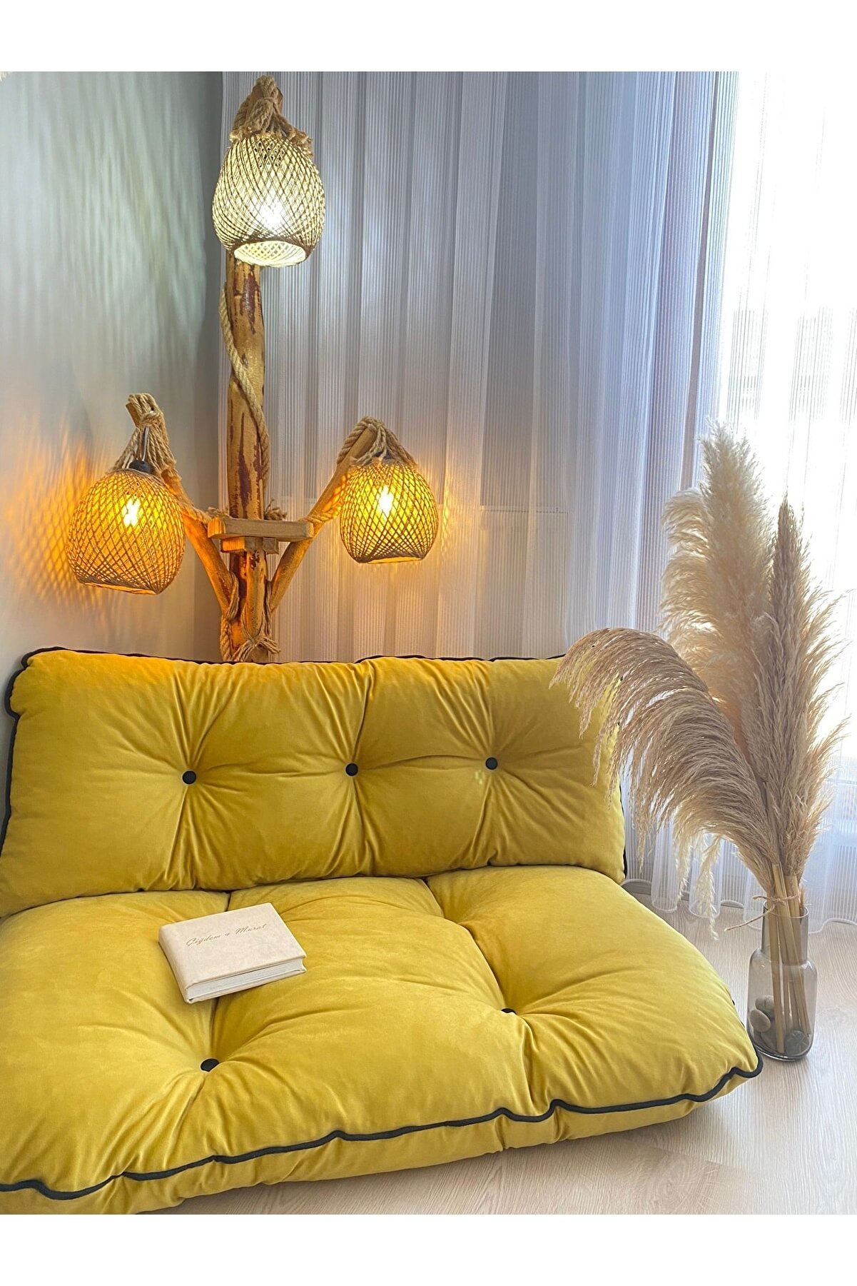 Palet Minderi Yer Minderi 2 'li Takım Puf Minder