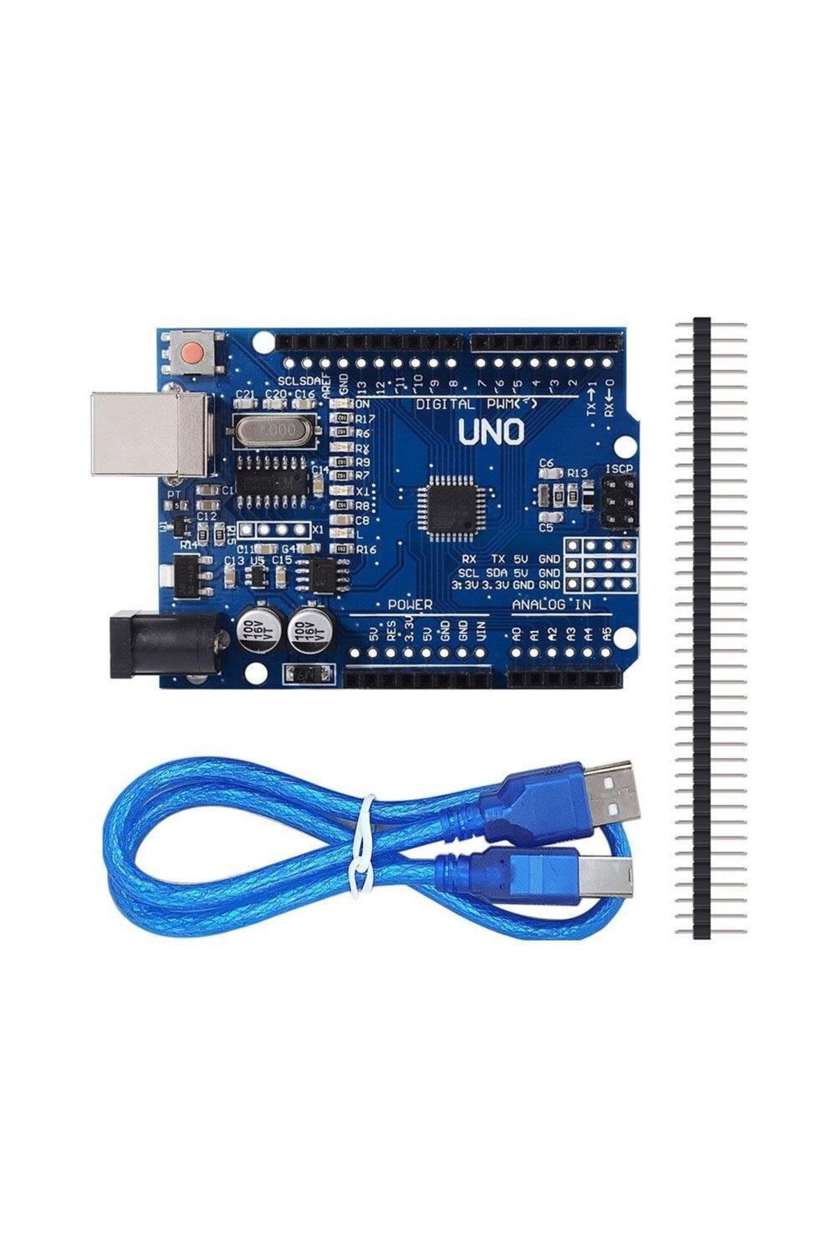 Uno R3 Smd Klon Atmega328p Smd Ch340 Açık Kaynak Kodlu Yazılım Geliştirme Kartı