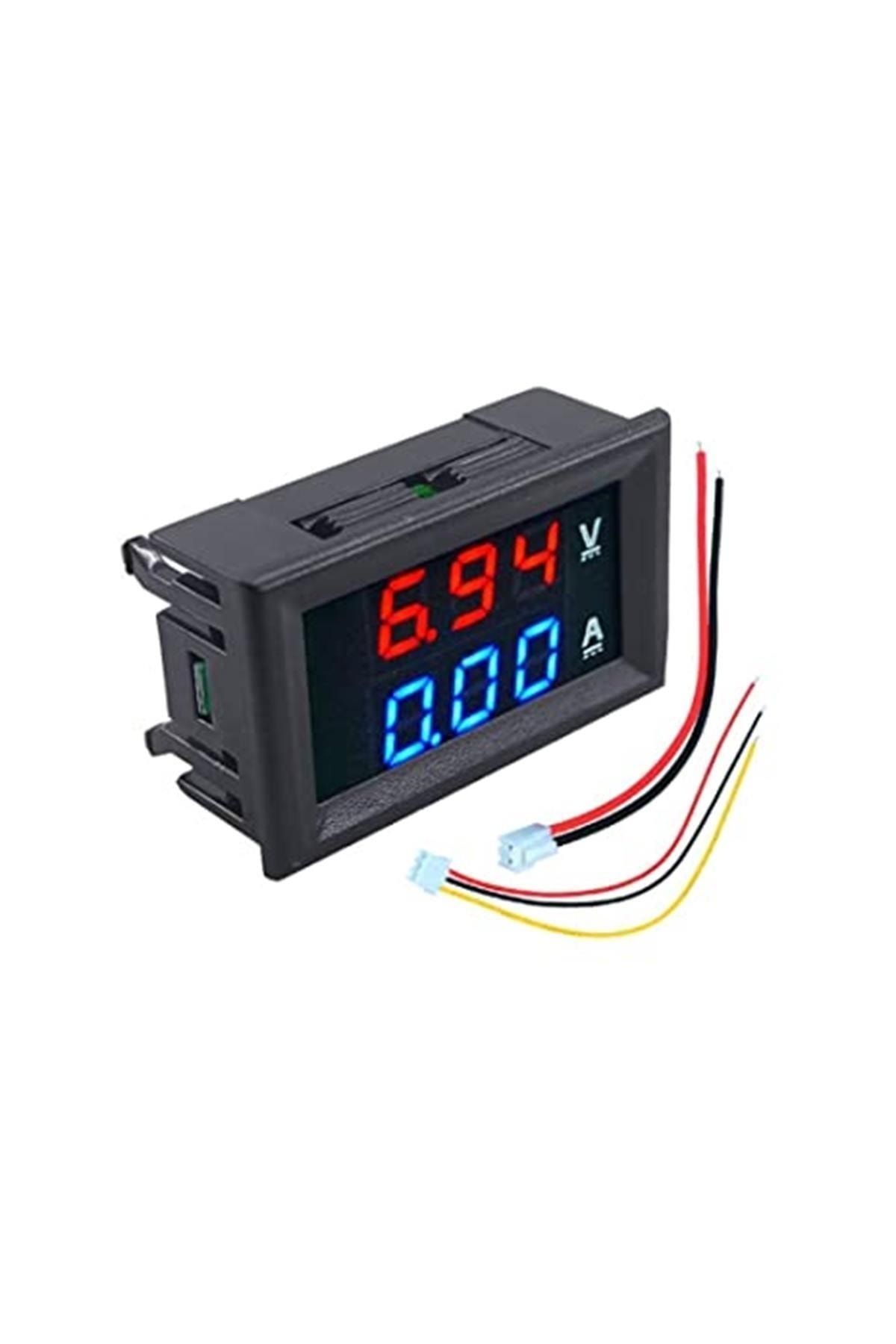 Dijital Dual Voltmetre Ampermetre Volt Akım Ölçer Dc 0-100v 10a