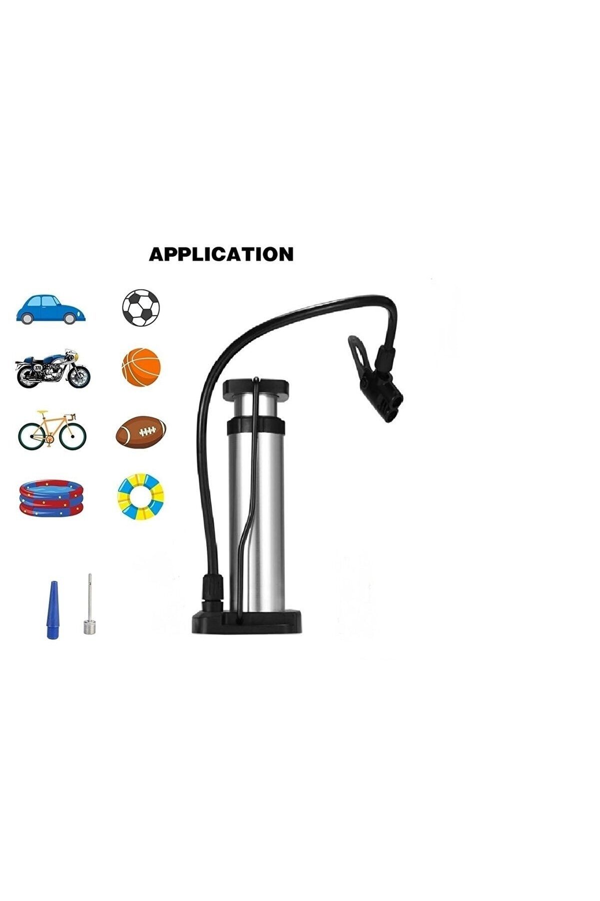 17Cm Bisiklet Pompa Lastik Hava Şişirme Pompası Oto Motor Bisiklet Top Bot Şişirme Pompa Uç Hediye
