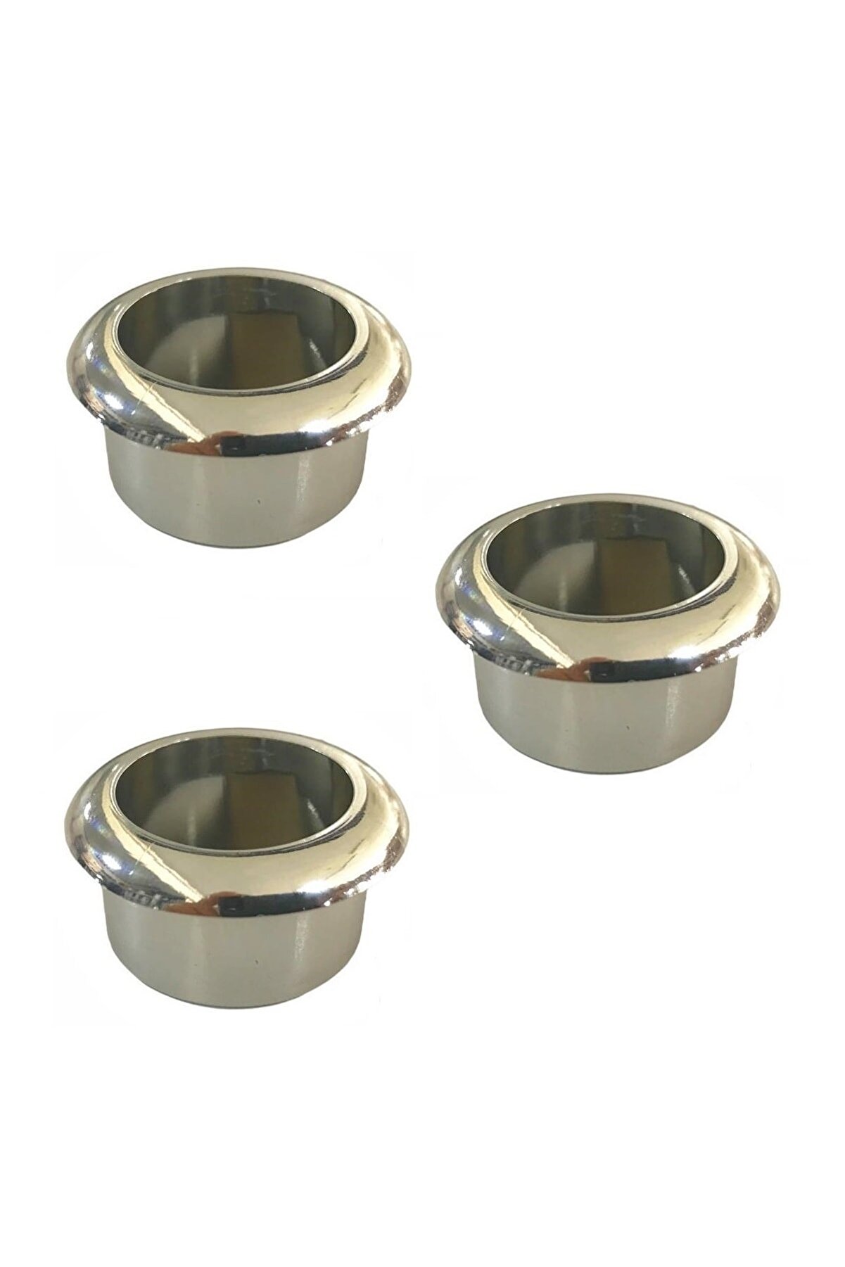 3 Adet Doğalgaz Flex Hortumu Için Mermer Üstü Delik Tıpası Tapası Yüzük Krom