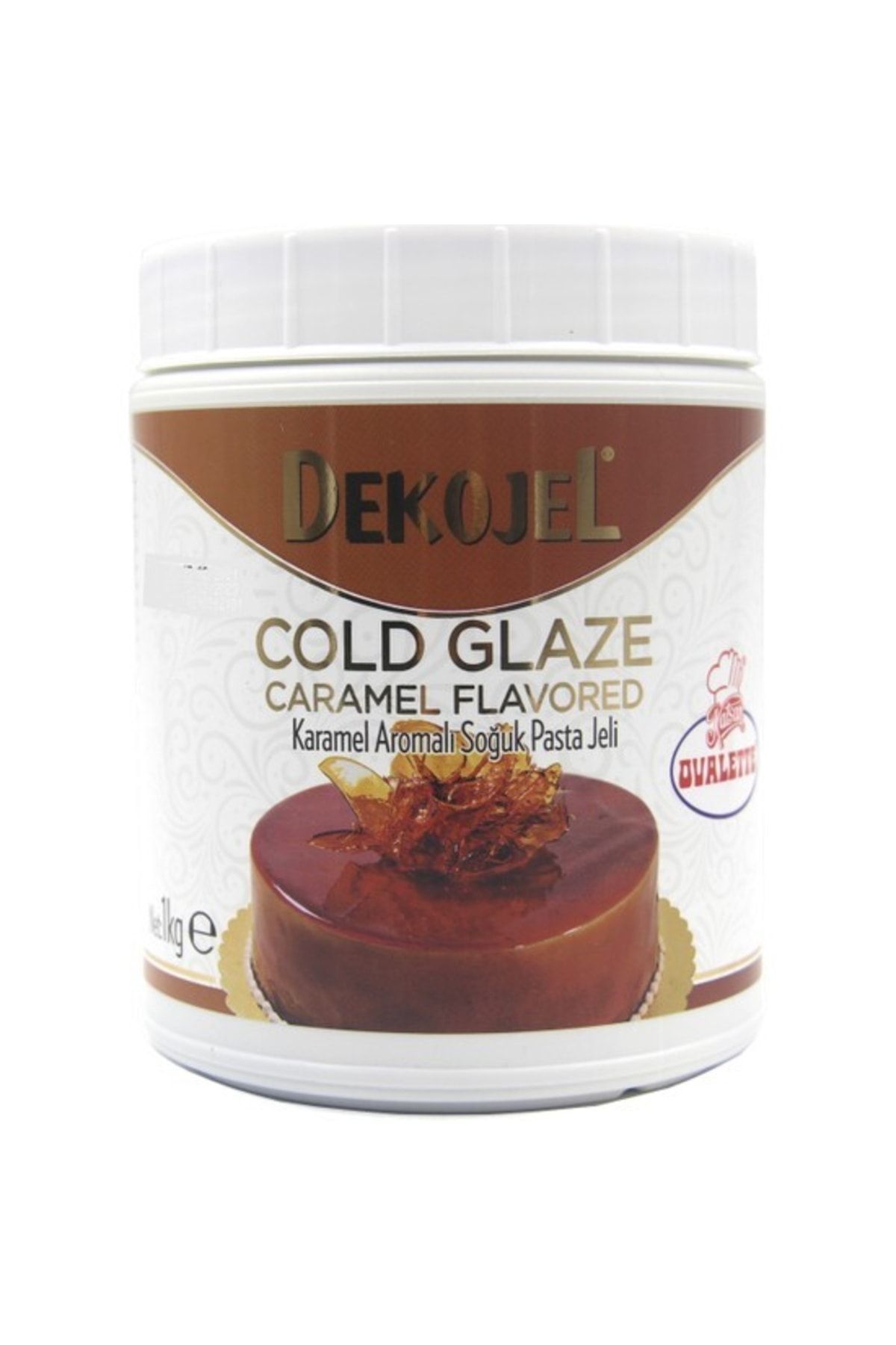 Ovalette Karamel Aromalı Soğuk Pasta Jeli (1 Kg) - Ovalette Karamel Aromalı Soğuk Pasta Jeli