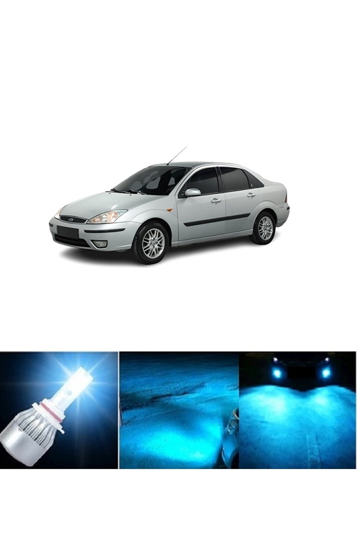 Tiger Marketing Buz Mavi H-7 Led Xenon Yeni Teknoloji 4400 Lm Zenon Far Ampulü Led Zenon