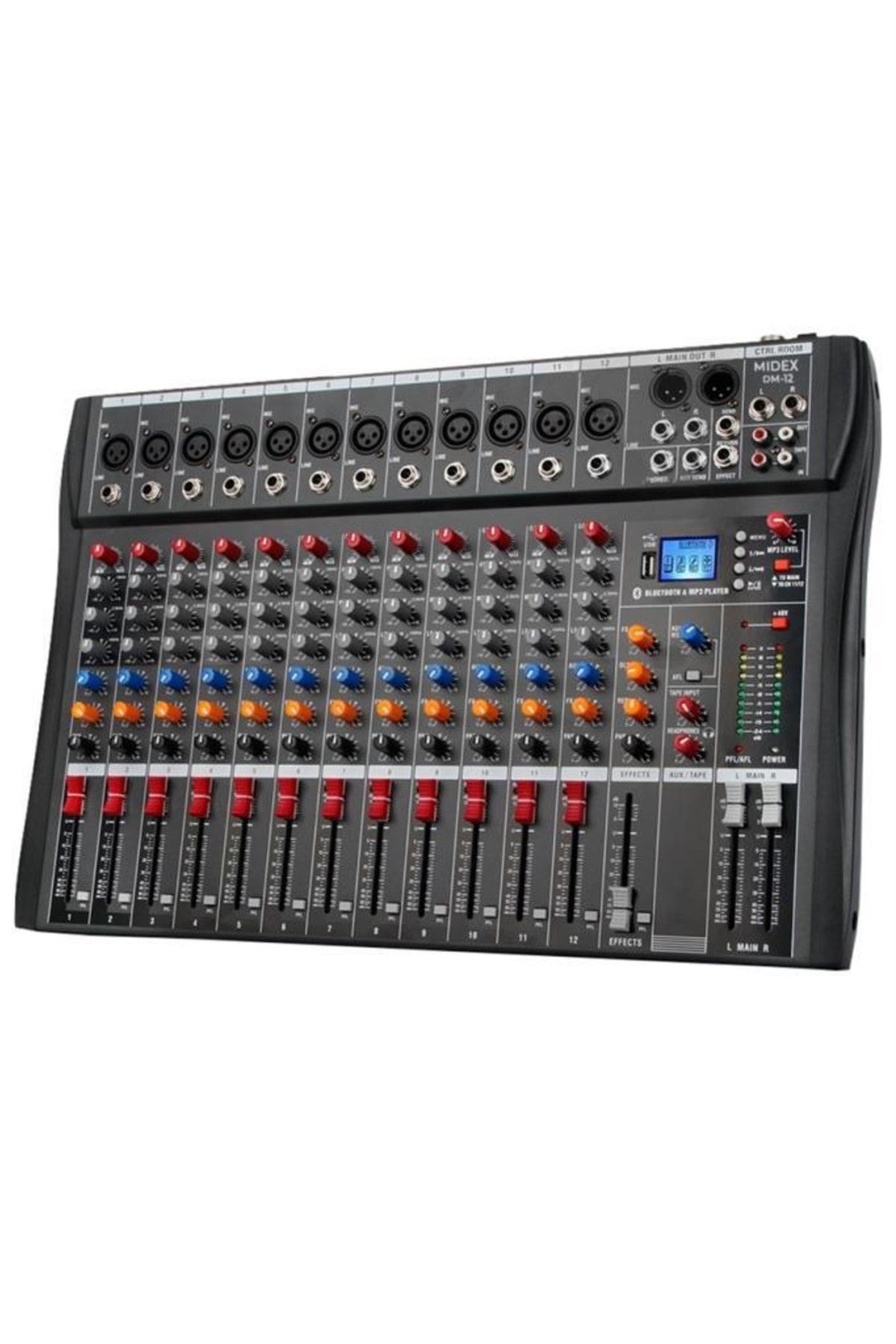 Mix Dm-12 Deck Mikser 12 Kanal Ses Mikseri (bluetooth Usb Efekt)
