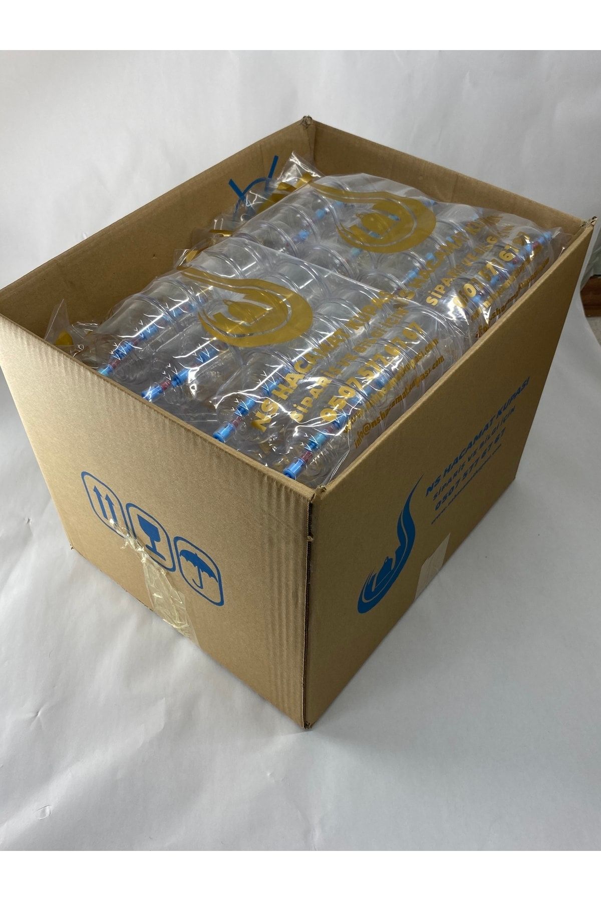 60 Adet 7 Cm Kupa & 120 Adet 6 Cm Kupa & 20 Adet 3 Cm Hacamat Kupası (200'lü Koli