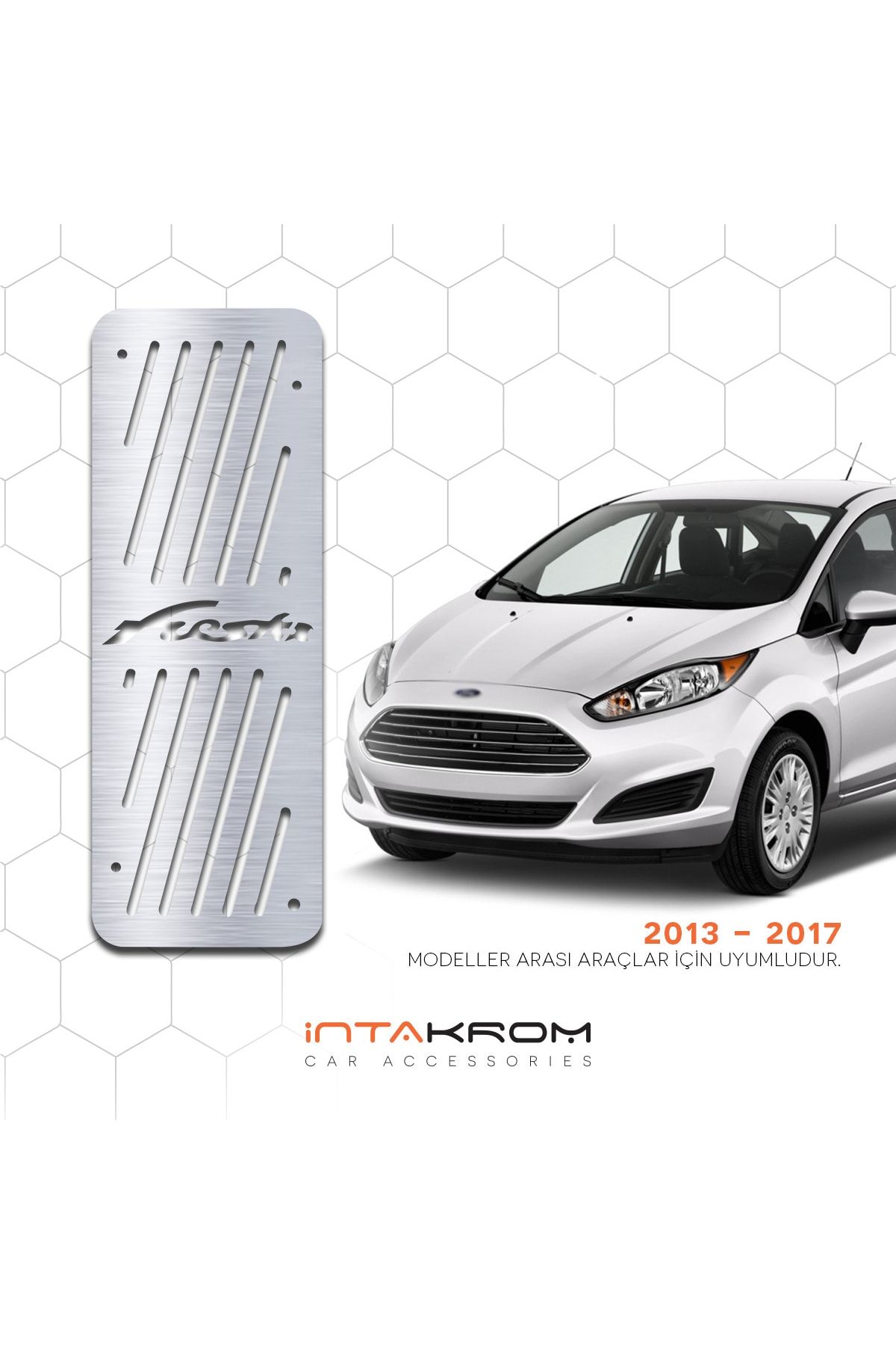 Ford Fiesta Krom Ayak Dinlendirme Pedalı - 2013 -2017