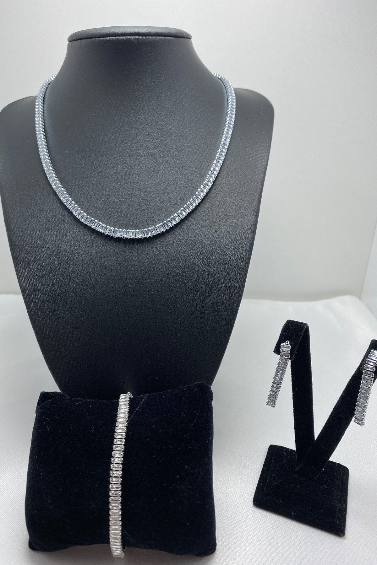 Baget Su Yolu Kolye Bileklik Küpe Set