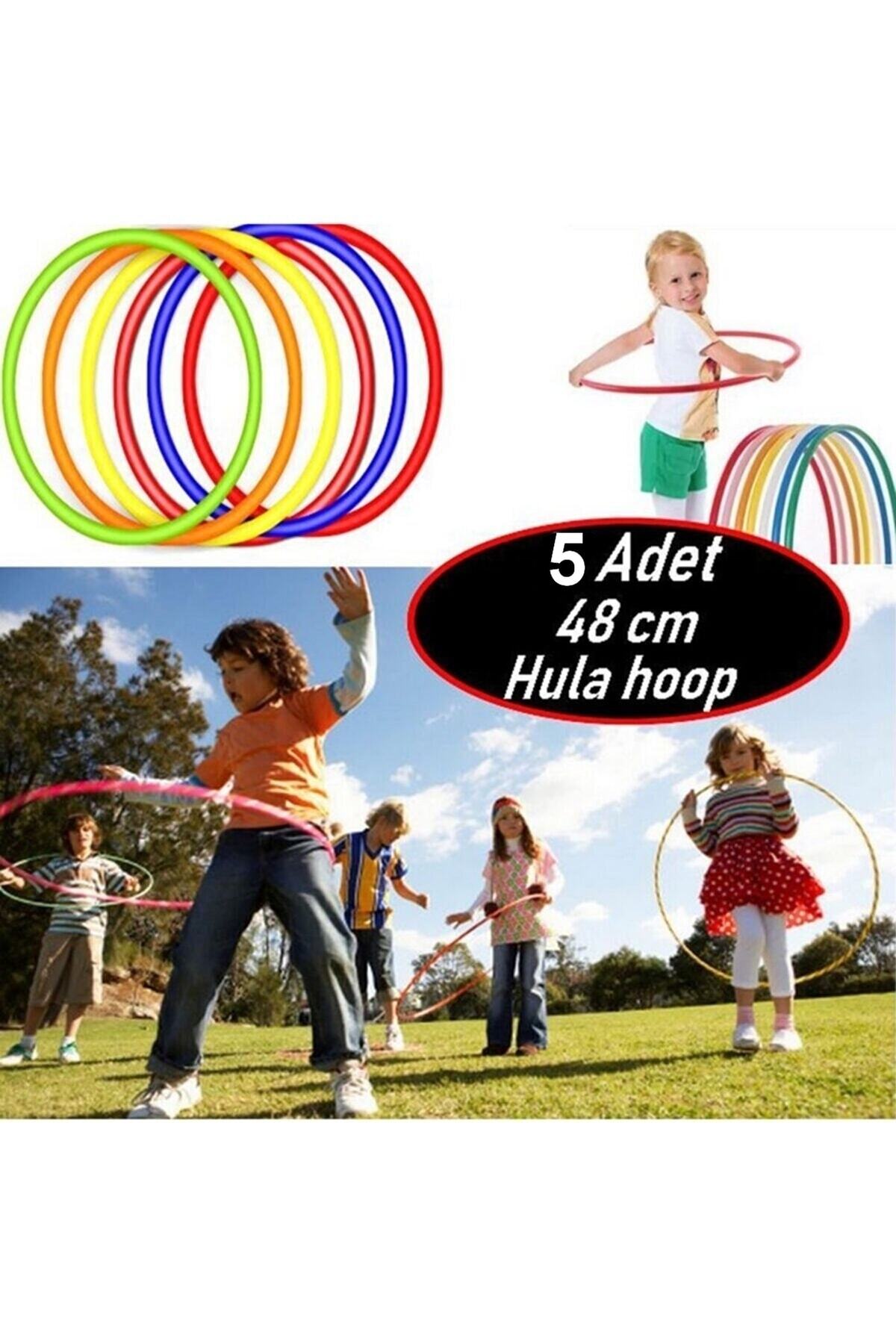5 Adet 48 cm Hulahop Renkli Hulahop Jimnastik Çemberi Çocuk Hulohop Egitici Eğzersiz Çember
