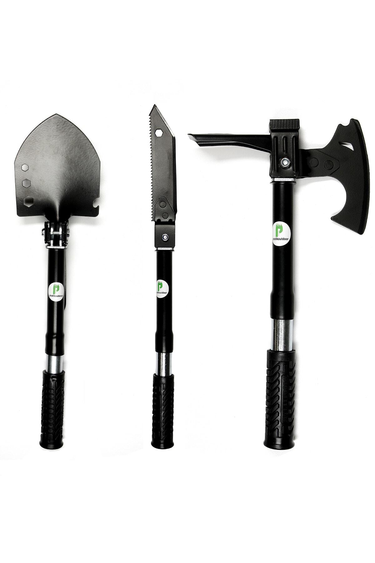 Multitools Katlanır Kürek, Balta, Bıçak, Testere, Çekiç,çapa Seti