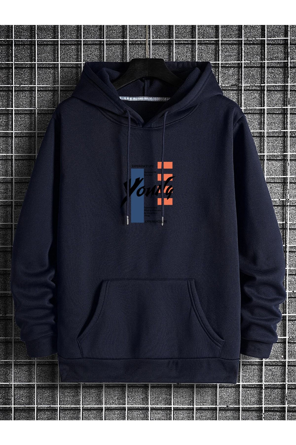 Baskılı Oversize Kapüşonlu Sweatshirt