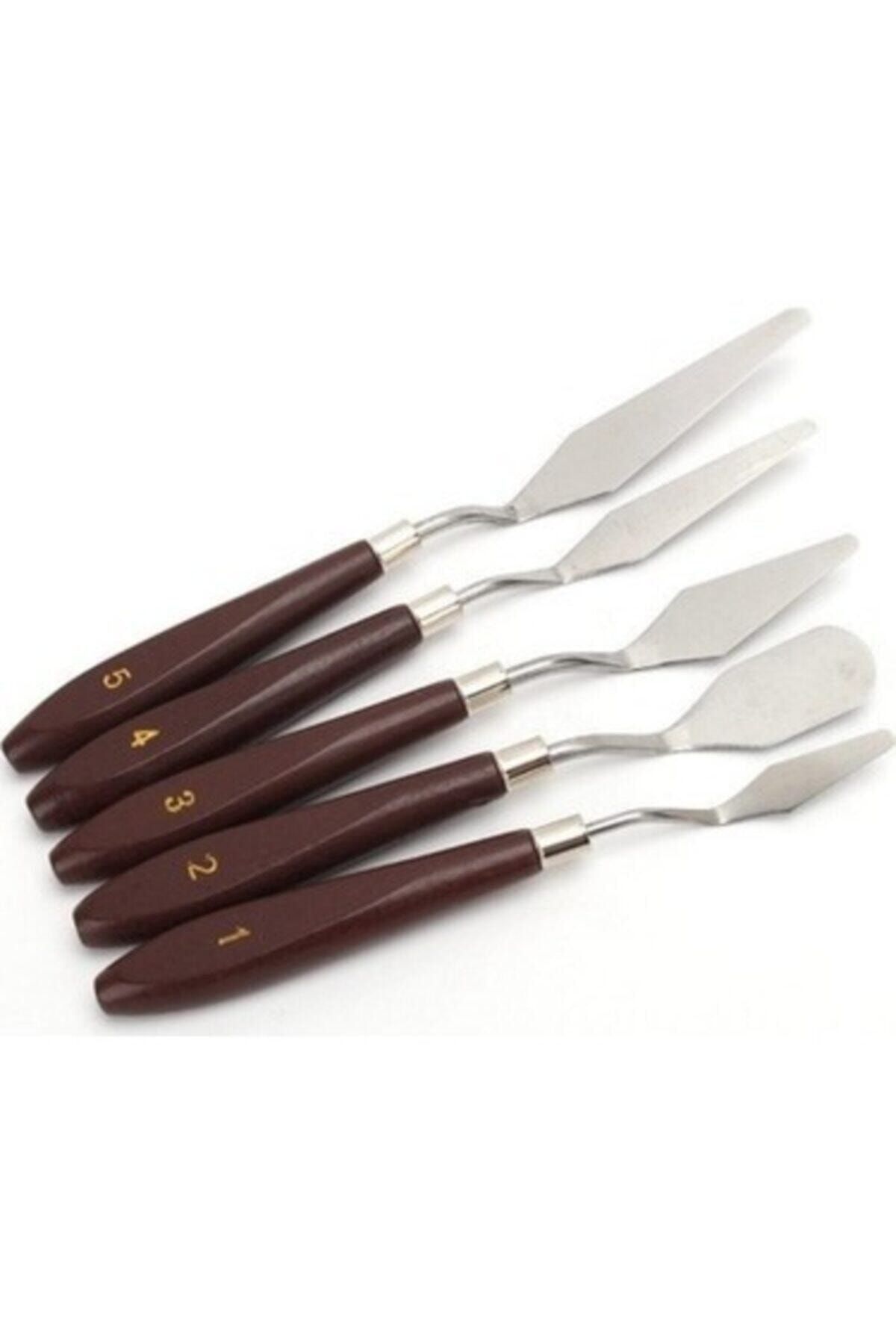 - Resim Spatula Seti, Metal Spatula 5'li (painting Knife)