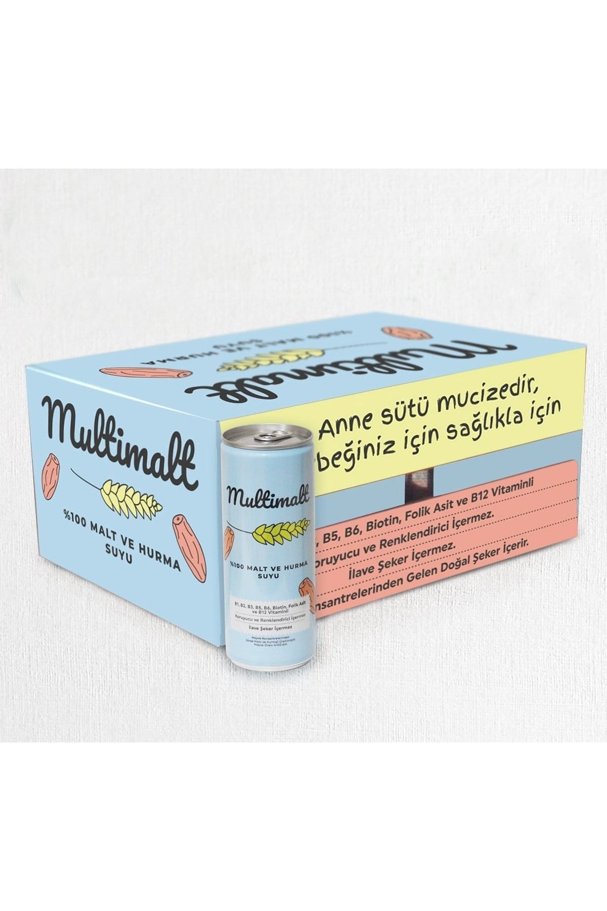 Anne Sütü Arttıran Alkolsüz %100 Malt Ve Hurma Suyu 250 Ml X 24 Adet