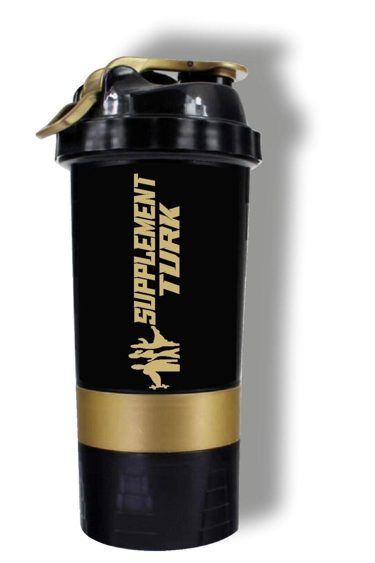 Supplement Turk 3 Bölmeli Shaker Toz Ve Tablet Saklama Bölmeli 500 ml