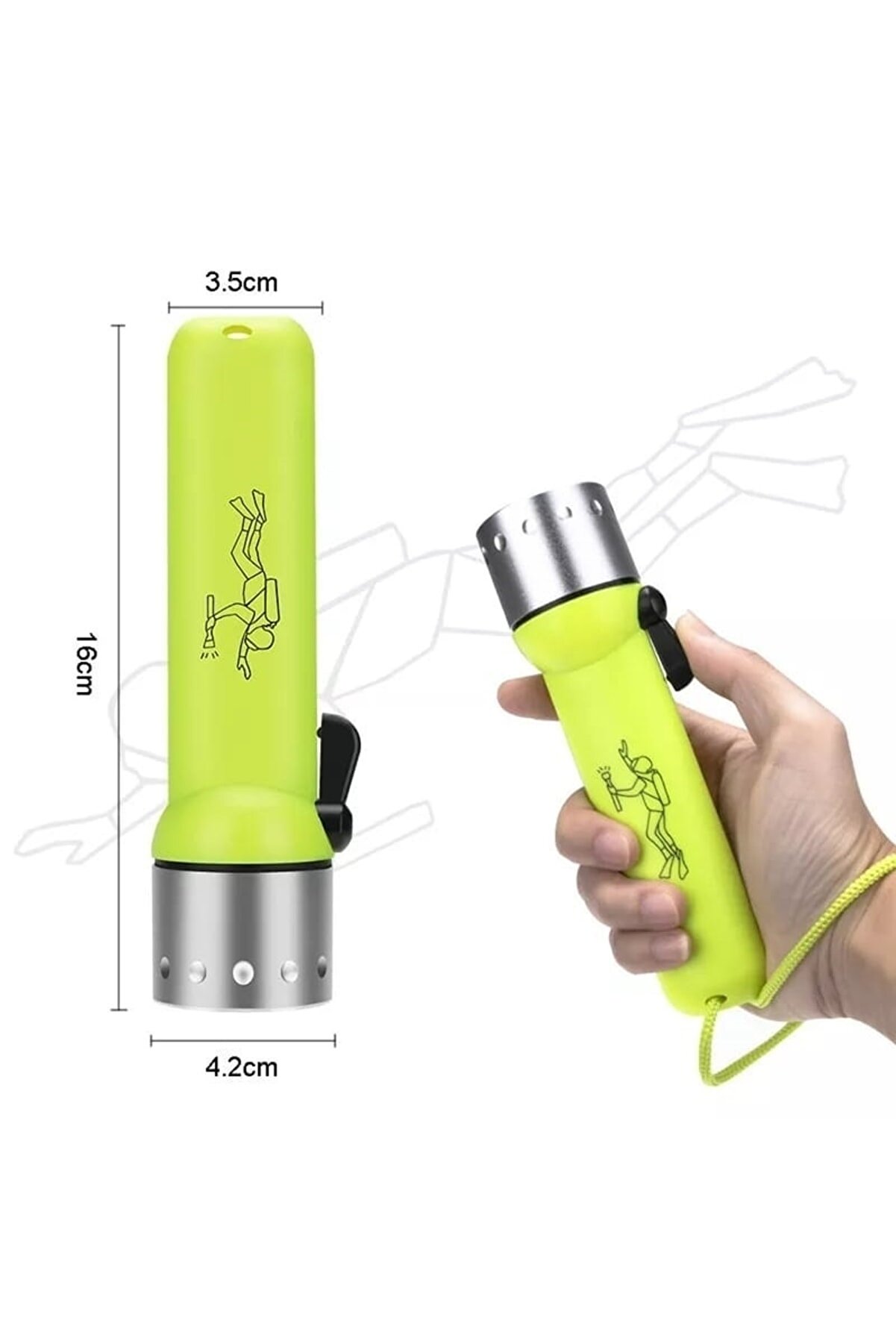 Profesyonel Su Altı Ve Dalış Feneri Suya Dayanıklı El Feneri