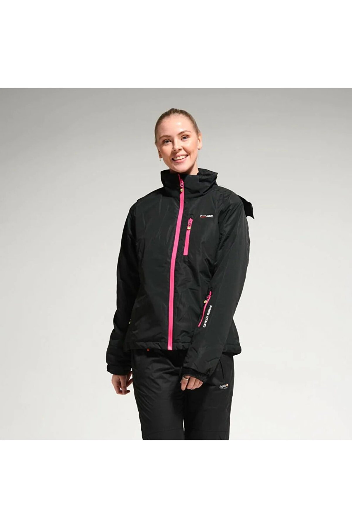 Kadın Kayak Montu Black-pınk - L