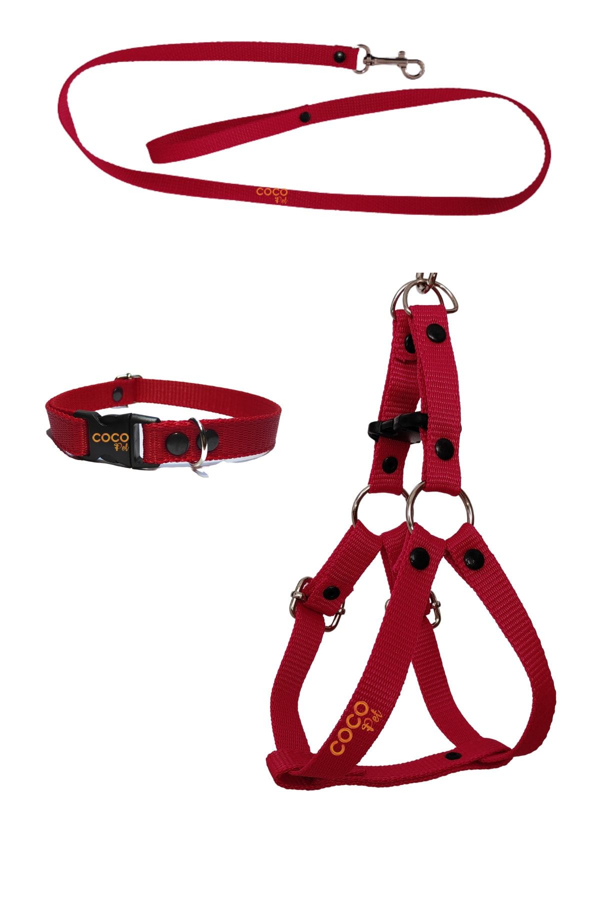 Köpek Göğüs Tasması Gezdirme Ipi Boyun Tasmsı Small Kırmızı Küçük Irklar Için 25-40 Cm