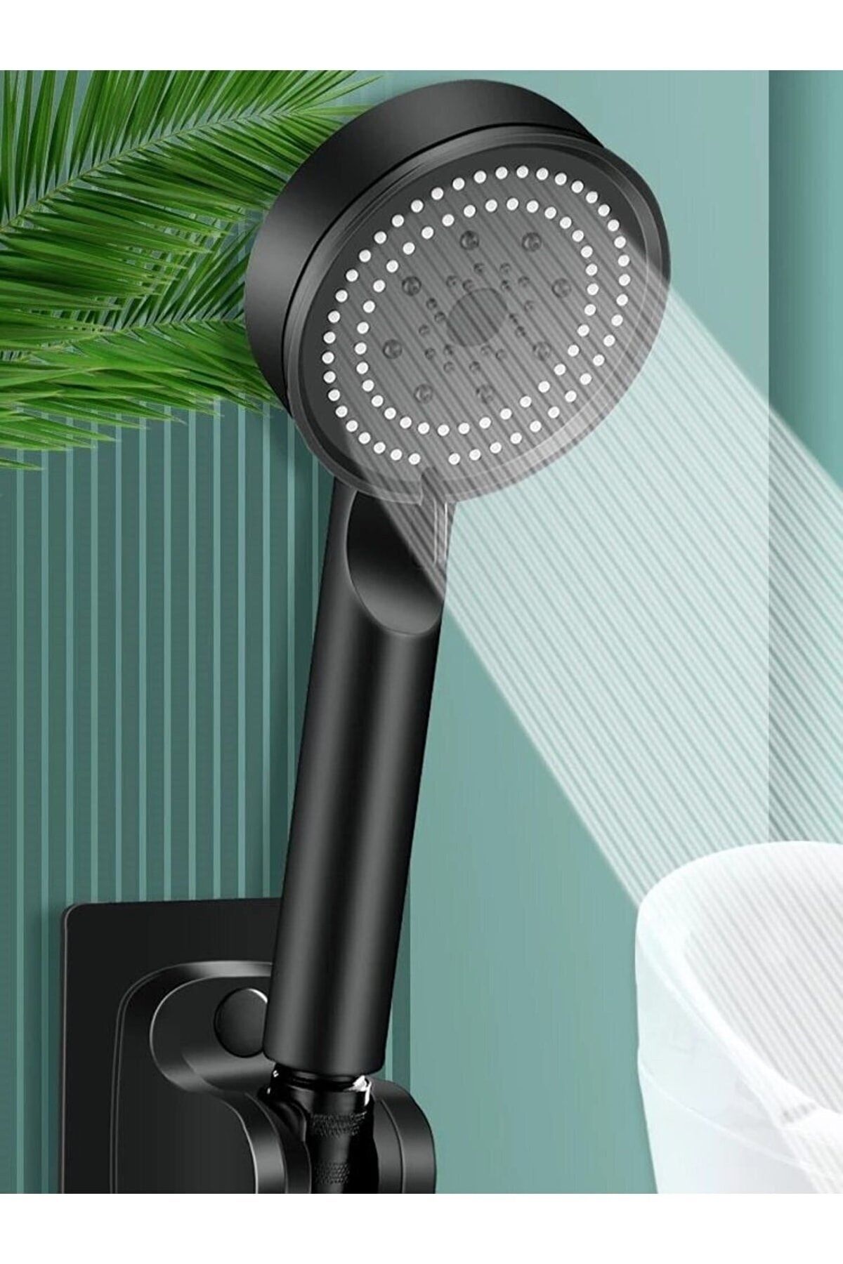 Turbo Fan 5 Fonksiyonlu Su Tasarruflu Duş Başlığı  Siyah
