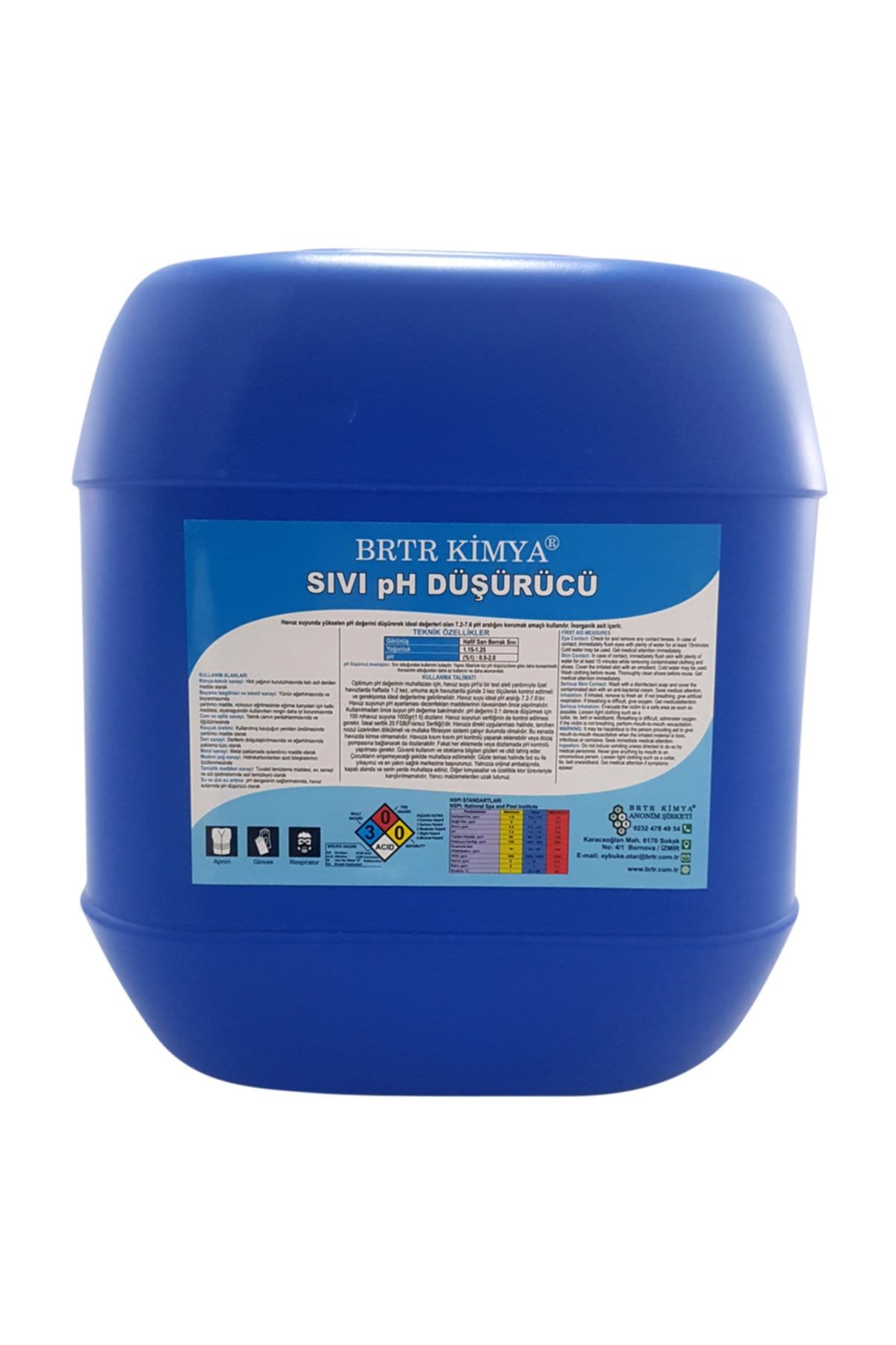 Kimya Sıvı Ph Düşürücü 20 Kg