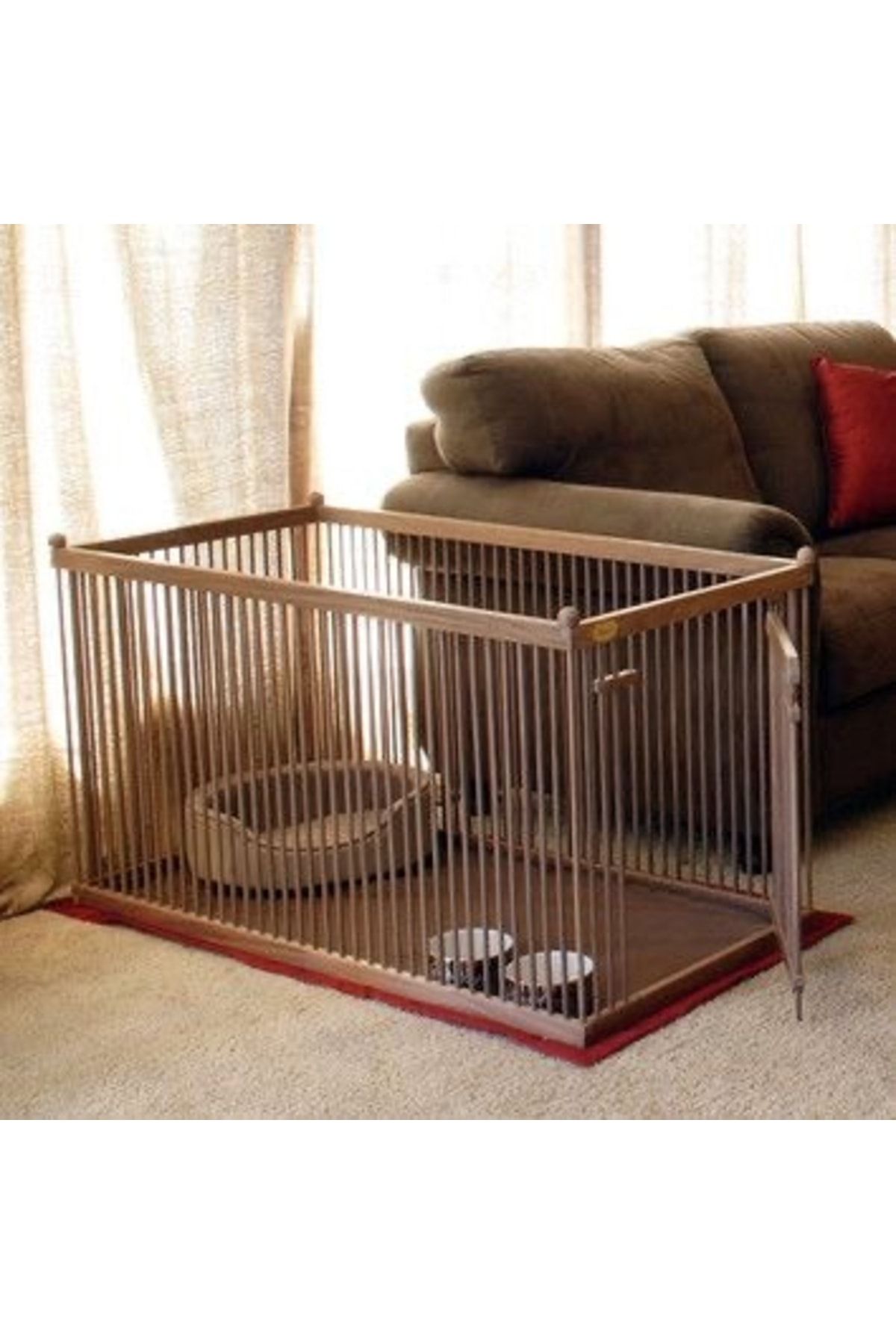 60 Cm X 1 Metre Ahşap Köpek Çiti Sık Aralık
