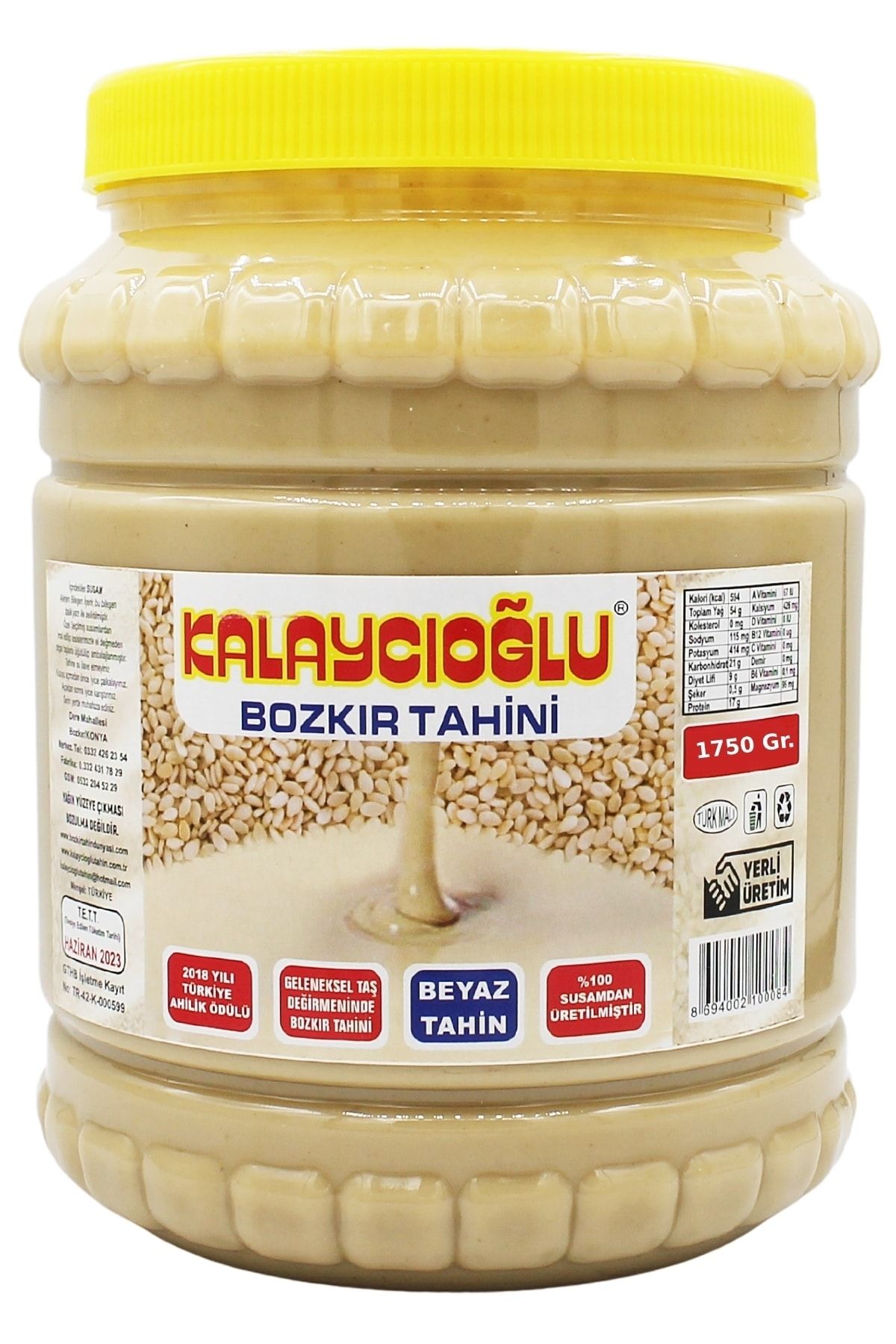 Beyaz Tahin 2kg Net 1750 Gr