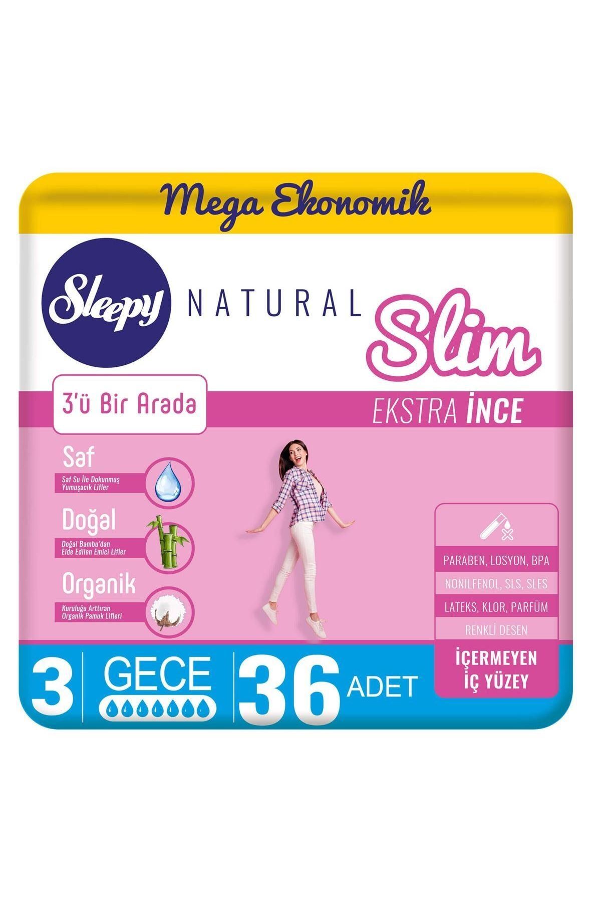 Natural Slim Ekstra Ince Gece 36 Ped