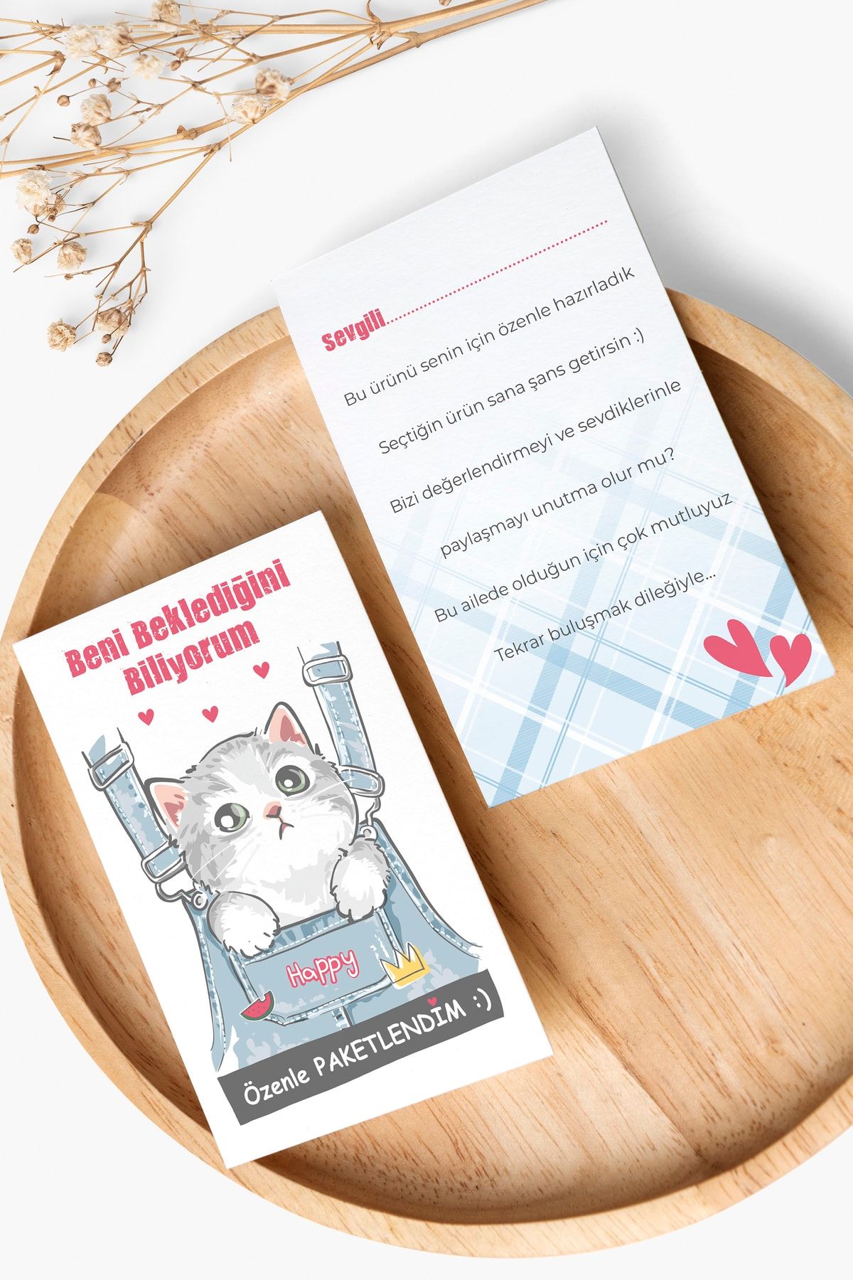 Happy Cats Teşekkür Kartı 100 Adet